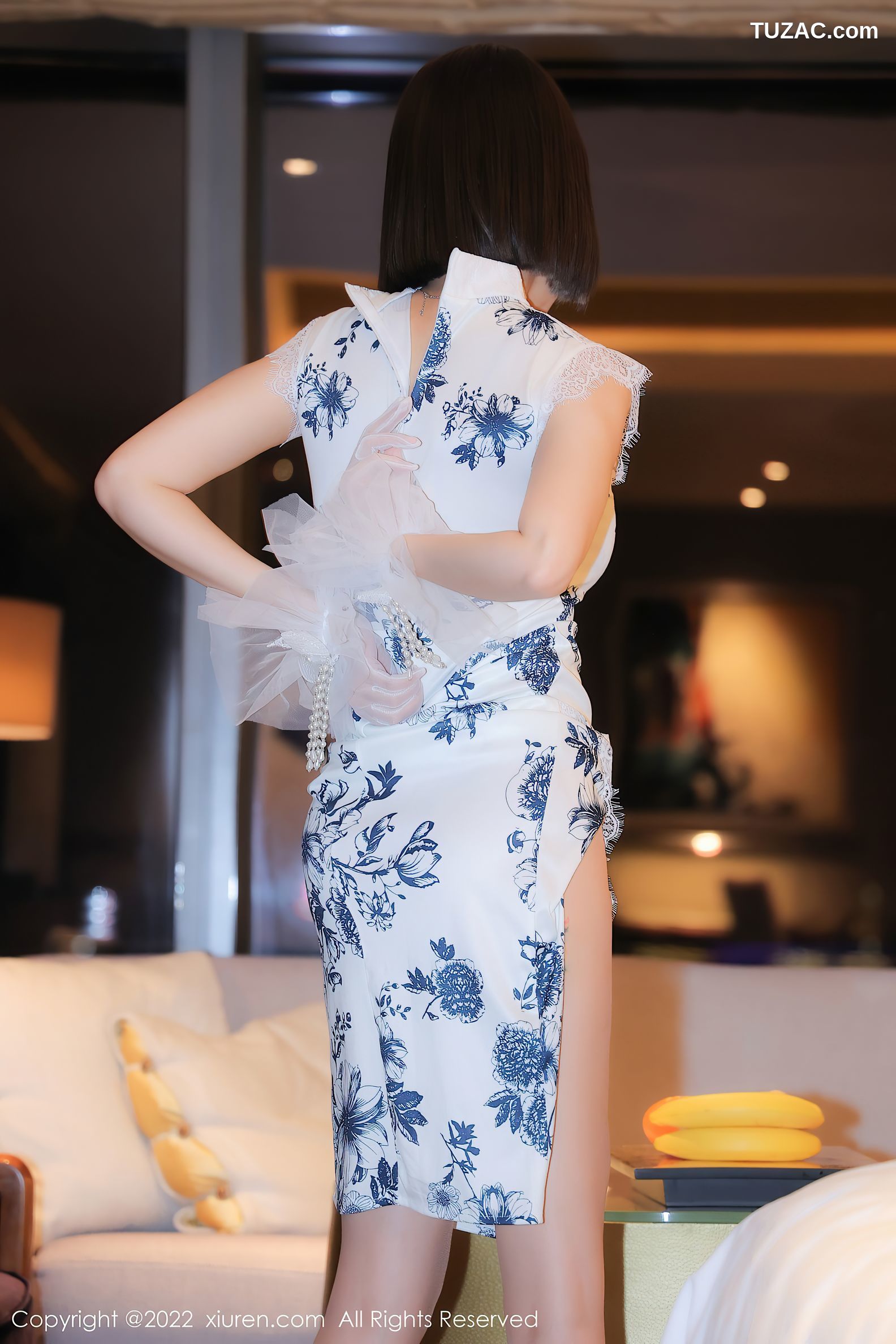 XiuRen秀人网-4955-果儿Victoria-西双版纳旅拍蓝白轻透内衣-2022.05.04