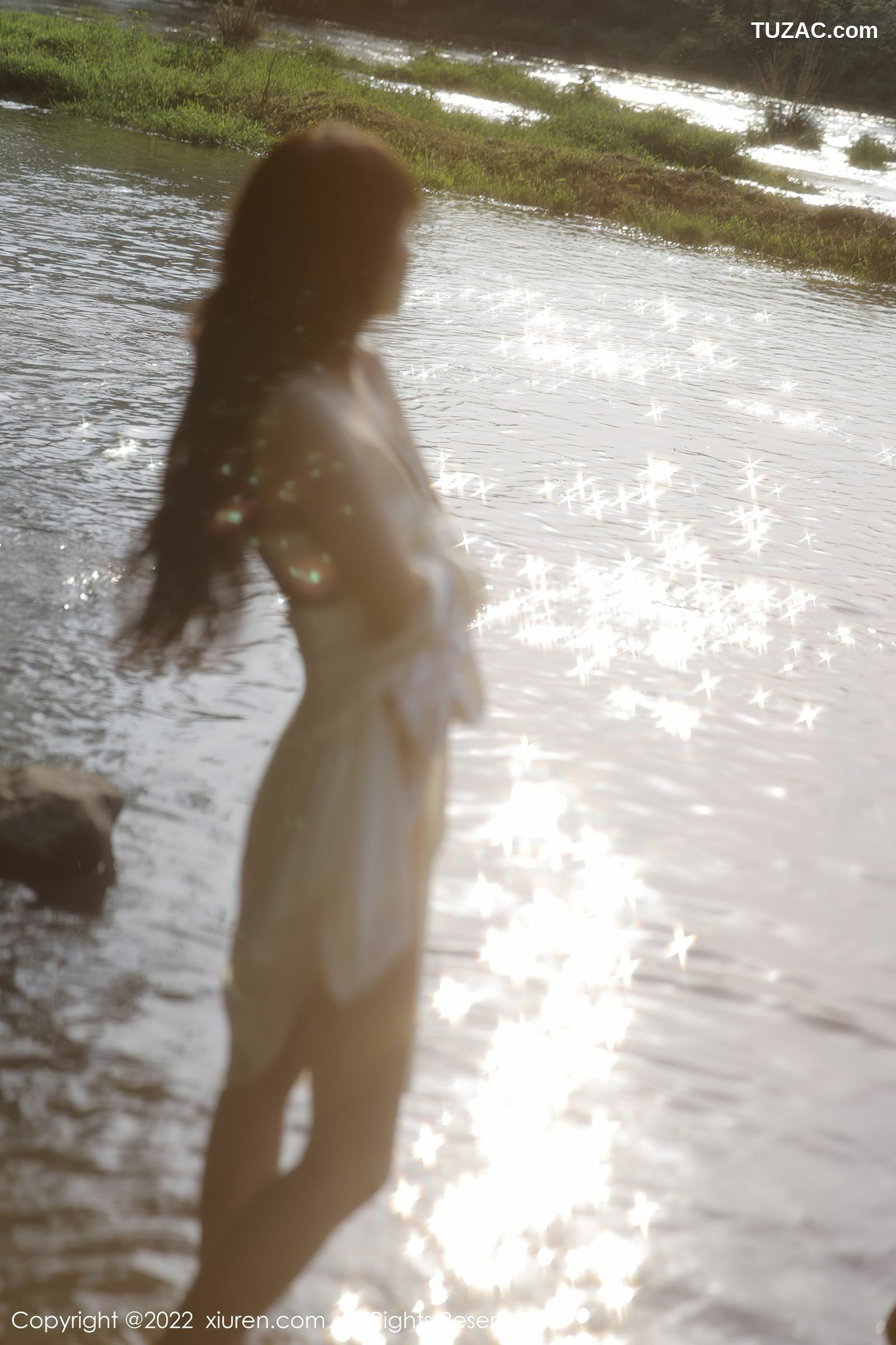 XiuRen-No.5098-许嘉欣-白色轻透衬衫白蕾丝