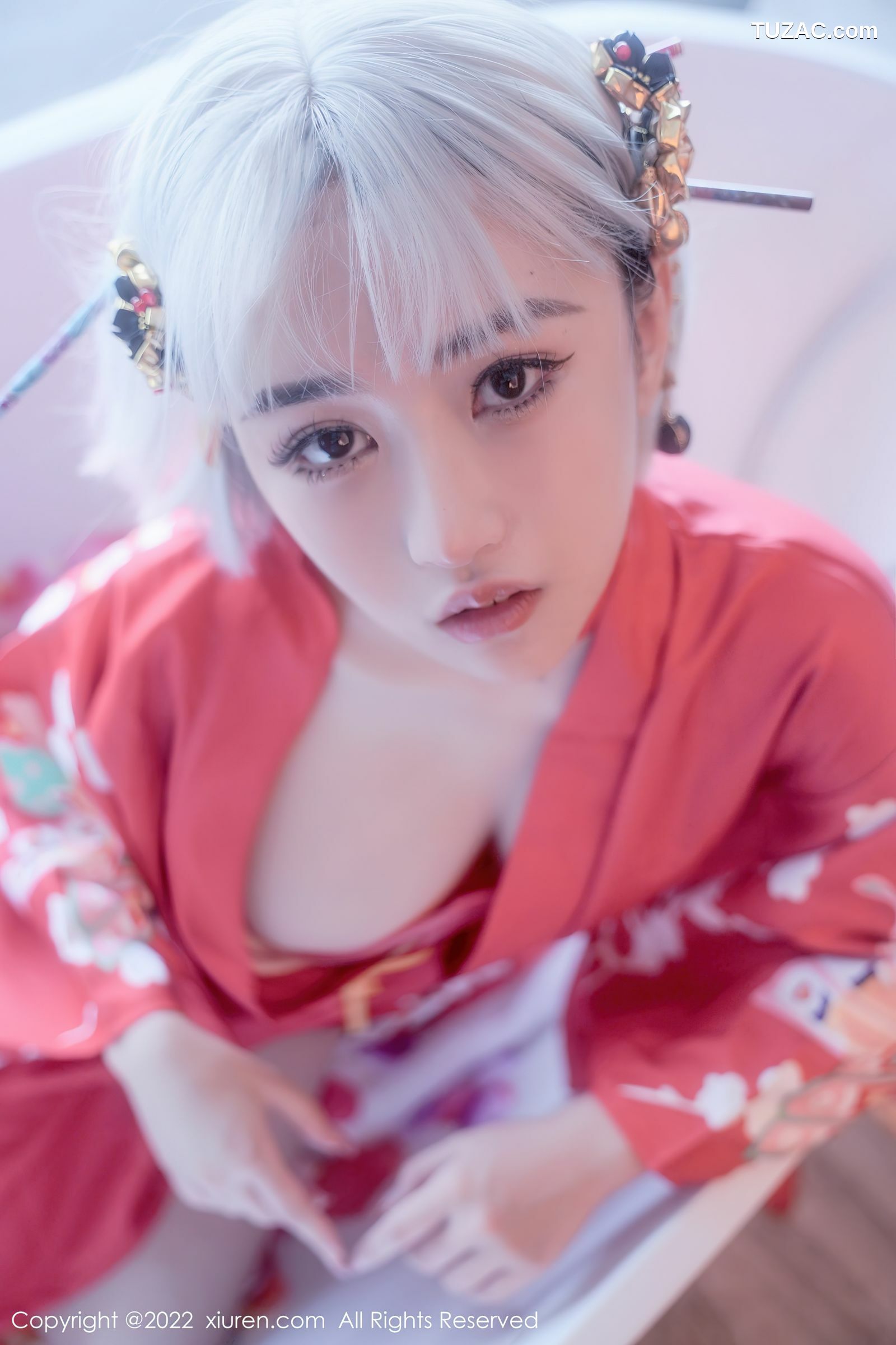 XiuRen-No.5134-西门小玉-粉和服浴衣花瓣浴