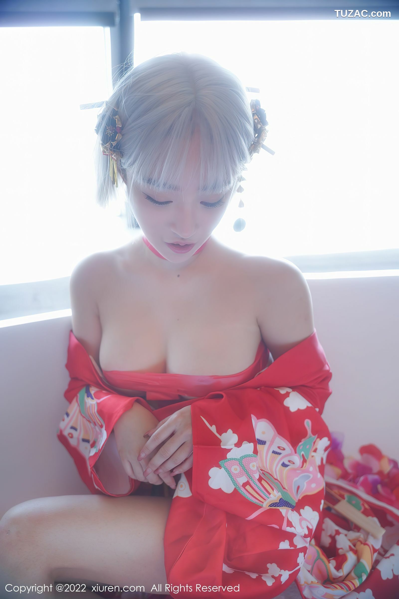 XiuRen-No.5134-西门小玉-粉和服浴衣花瓣浴