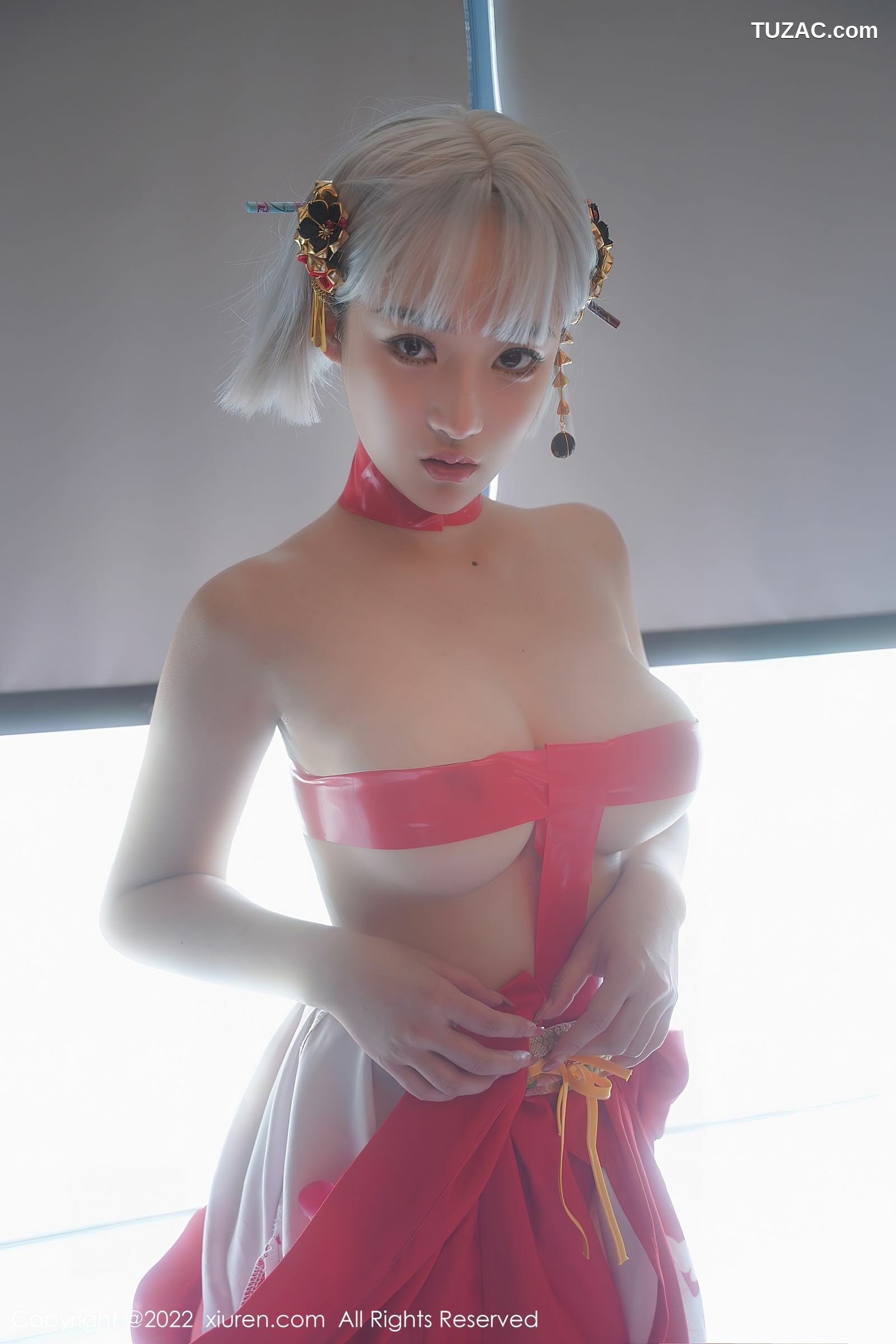 XiuRen-No.5134-西门小玉-粉和服浴衣花瓣浴