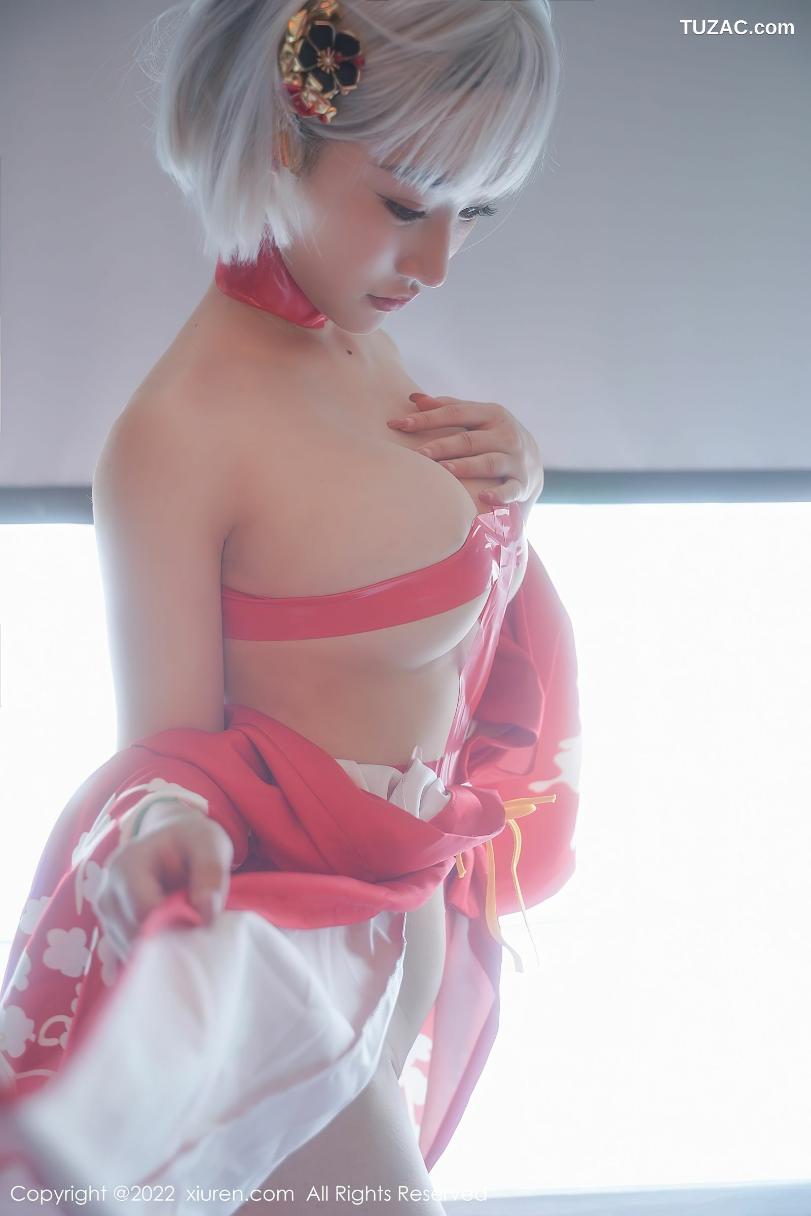 XiuRen-No.5134-西门小玉-粉和服浴衣花瓣浴