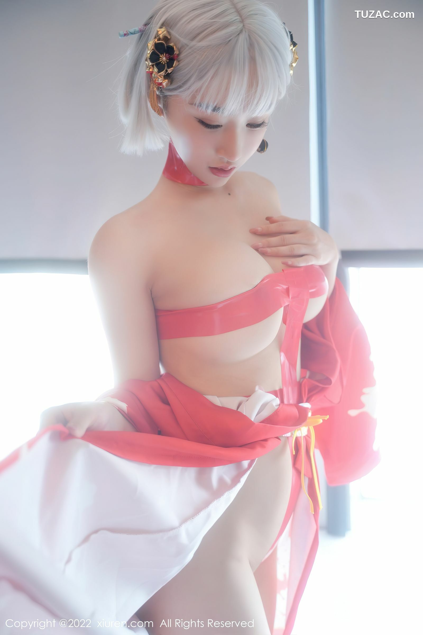 XiuRen-No.5134-西门小玉-粉和服浴衣花瓣浴