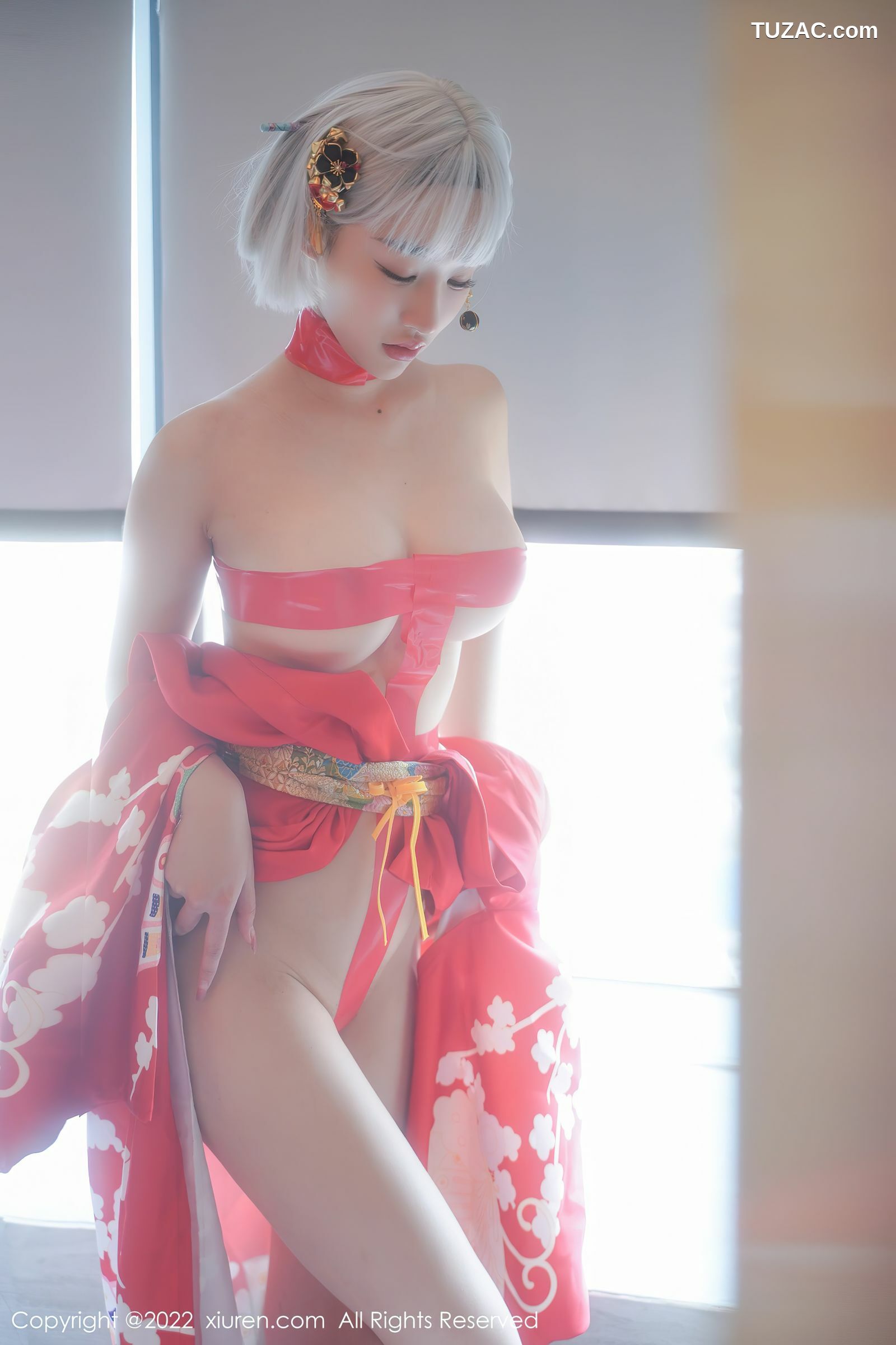 XiuRen-No.5134-西门小玉-粉和服浴衣花瓣浴