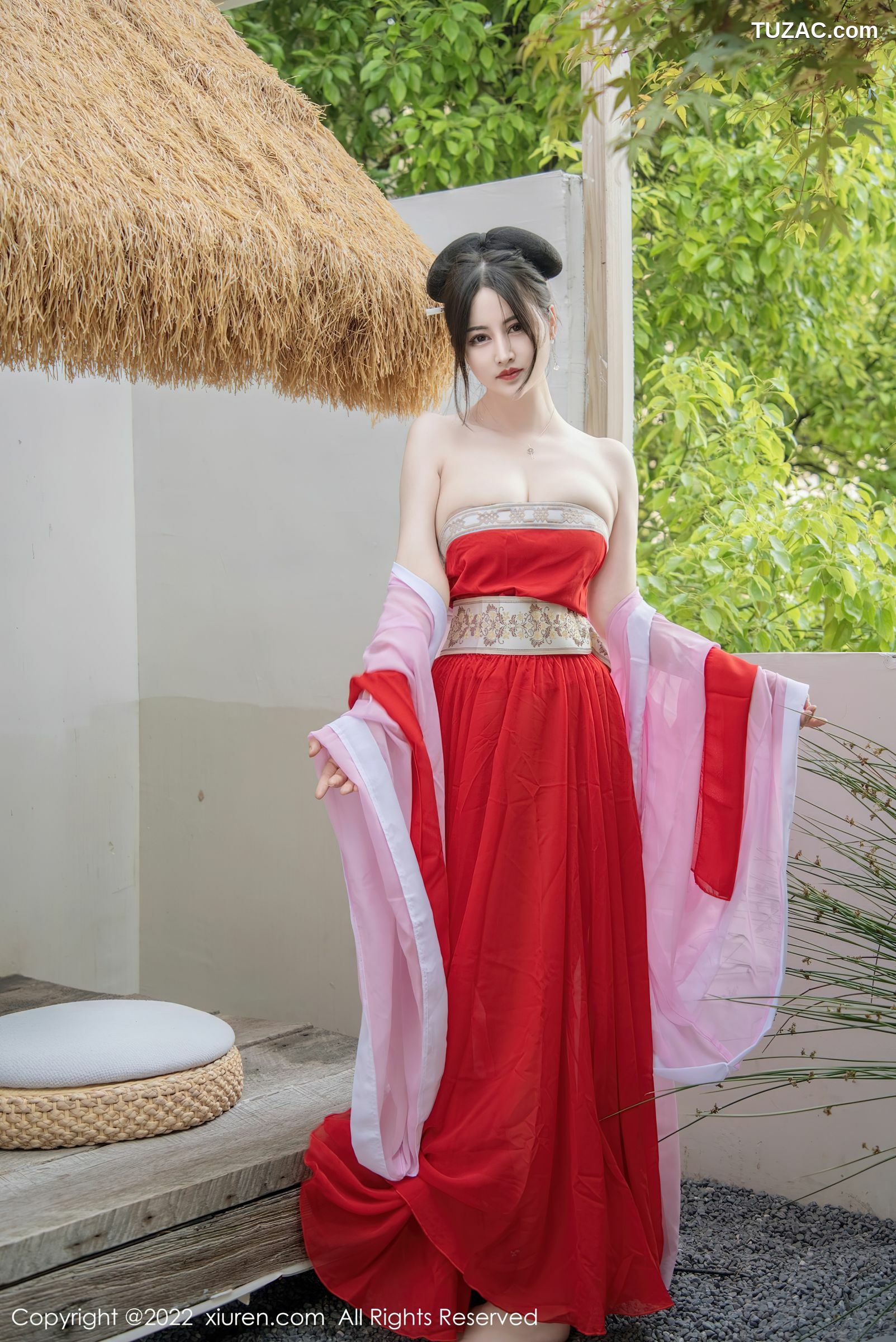 XiuRen-No.5141-诗诗kiki-浅紫色红裙唐装