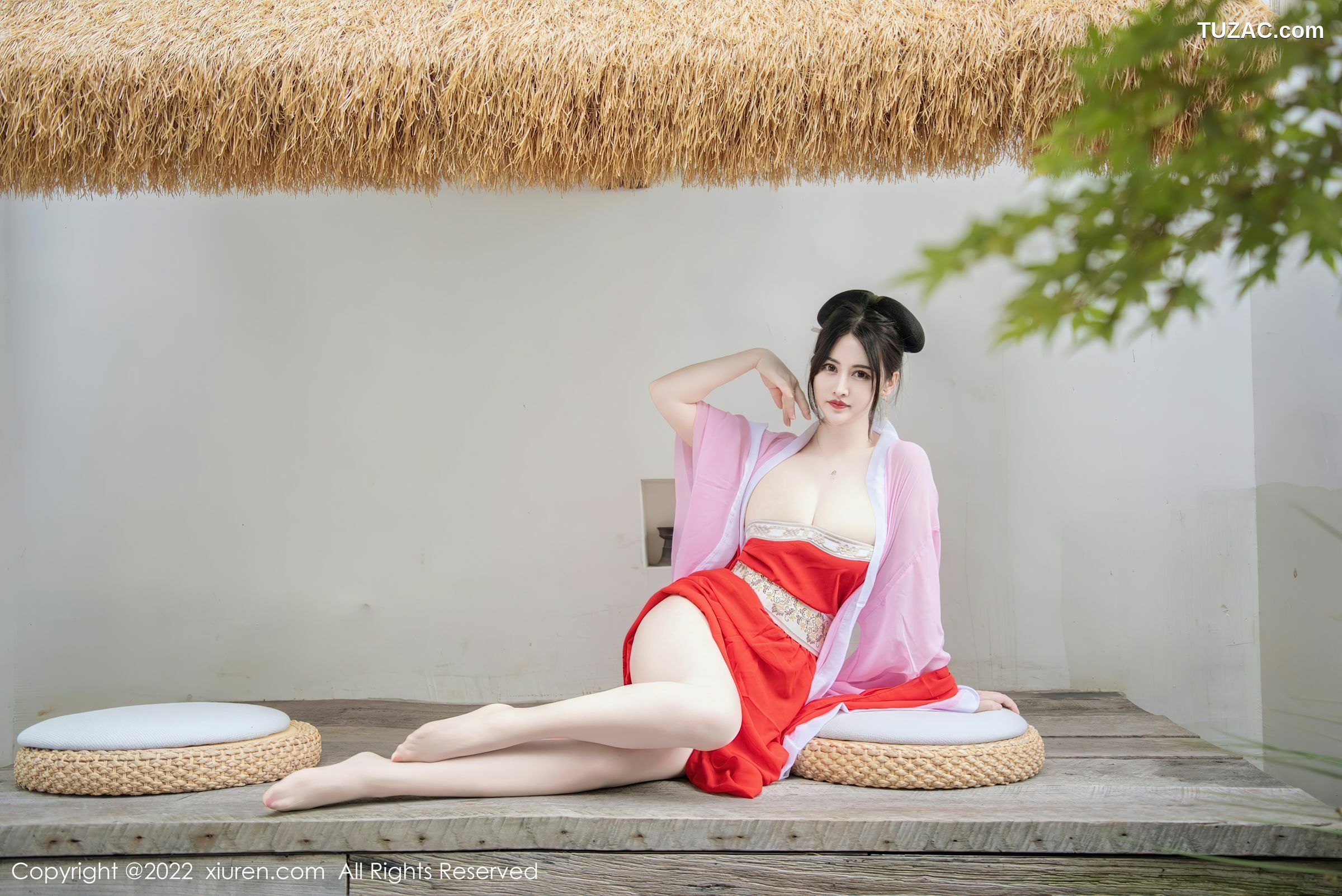 XiuRen-No.5141-诗诗kiki-浅紫色红裙唐装