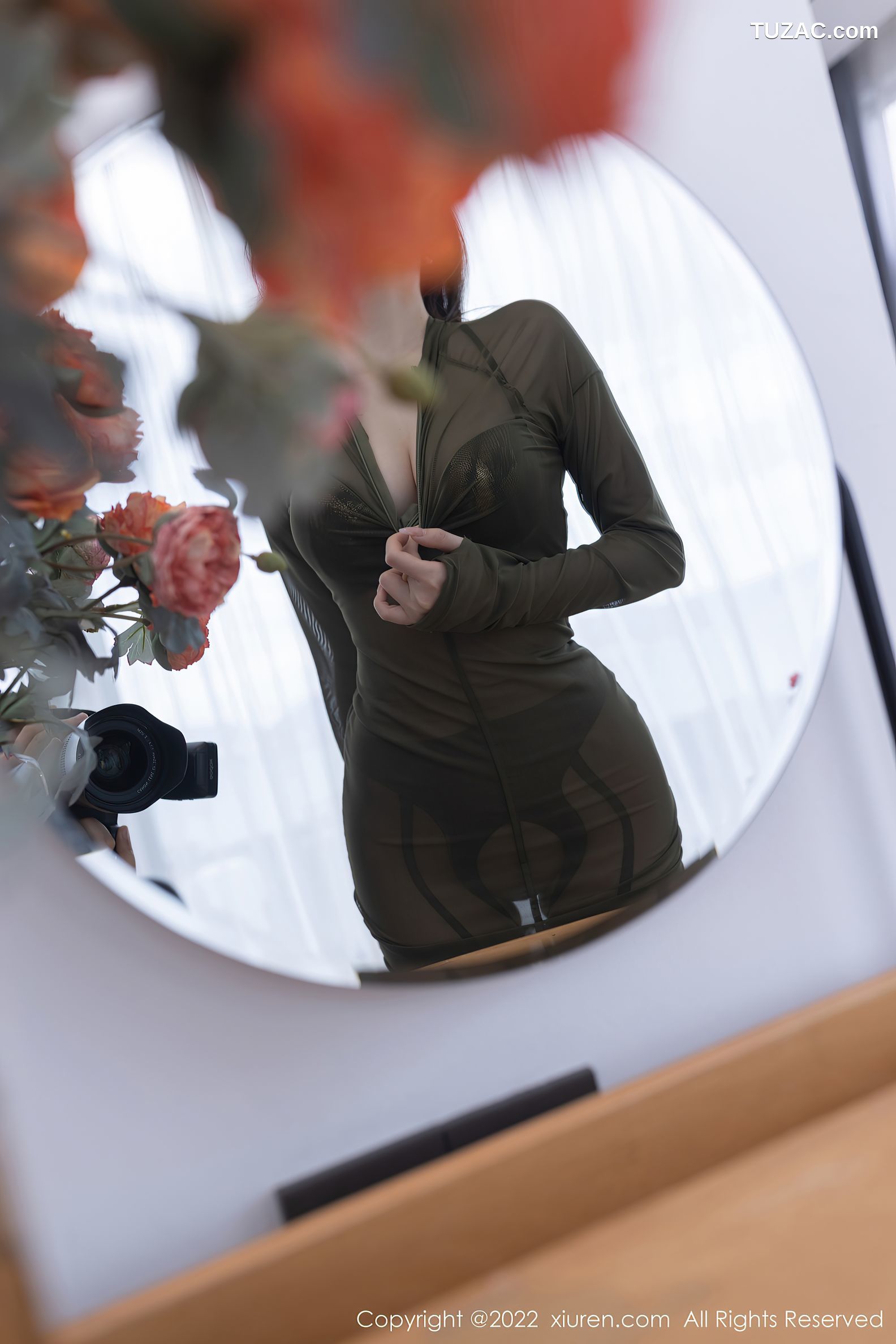 XiuRen-No.5216-鱼子酱-Fish-灰绿透视短裙装