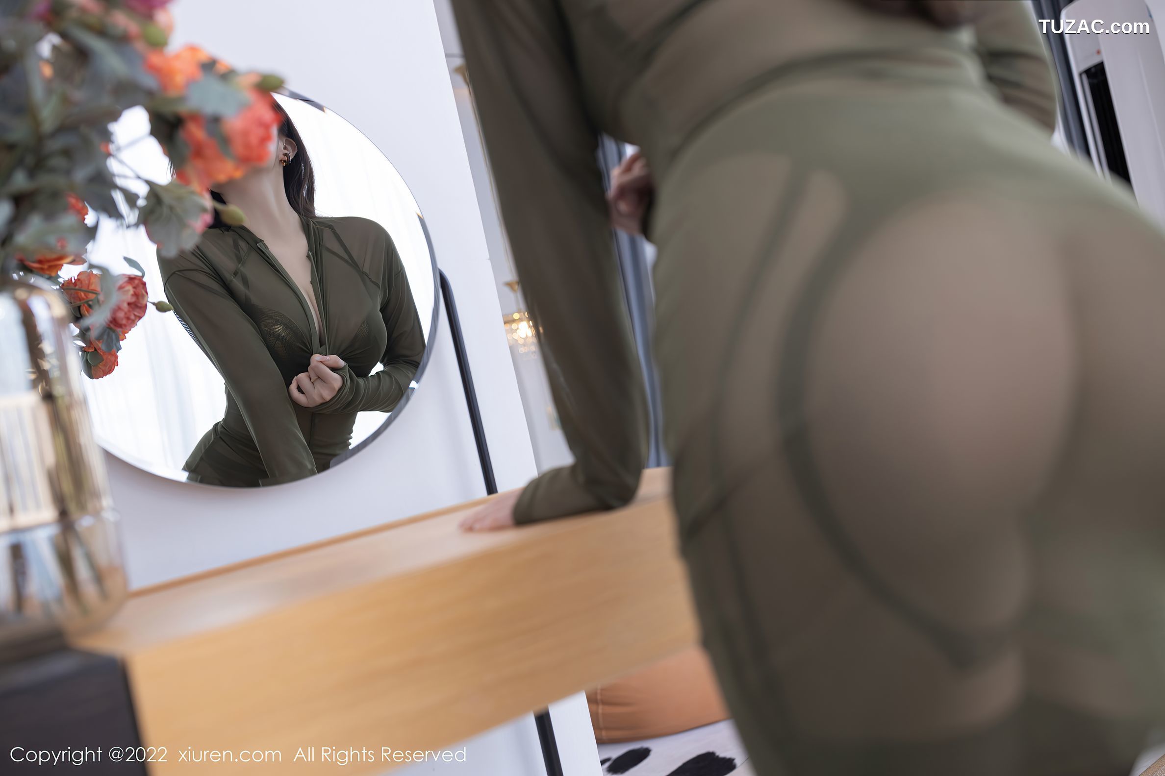 XiuRen-No.5216-鱼子酱-Fish-灰绿透视短裙装