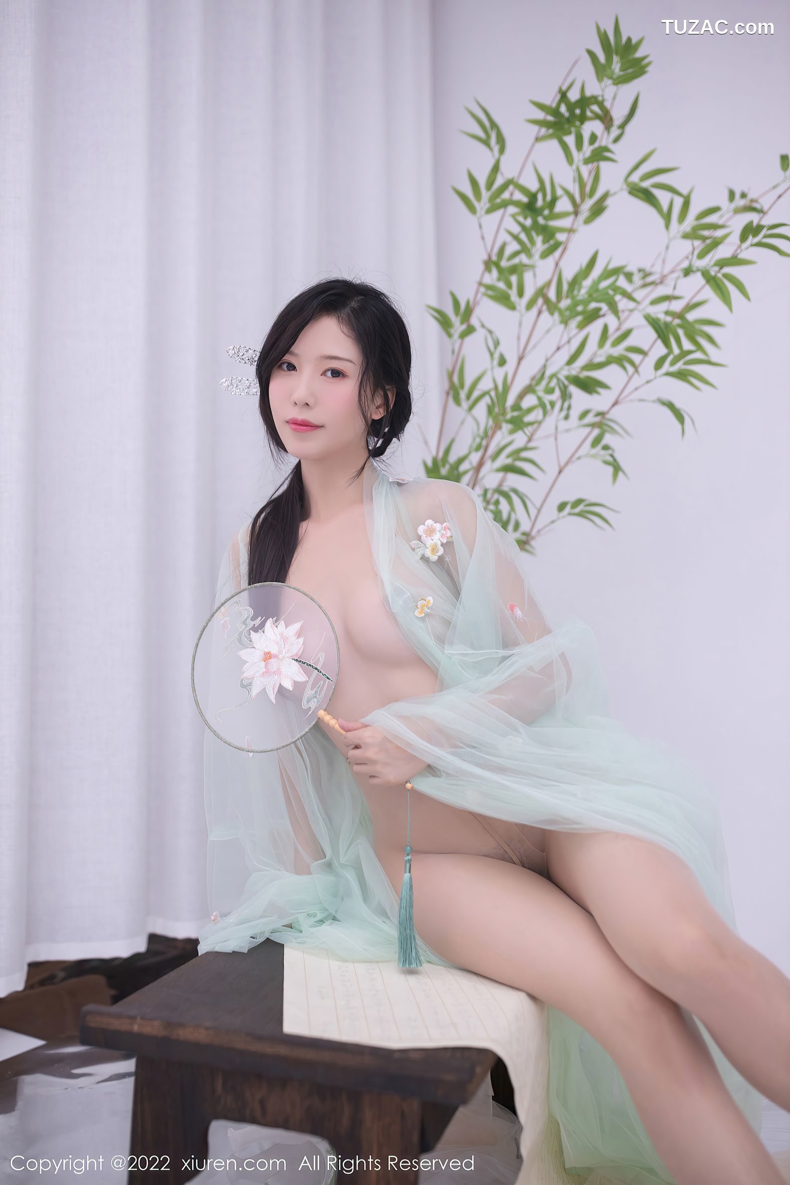 XiuRen-No.5345-利世-浅绿薄纱