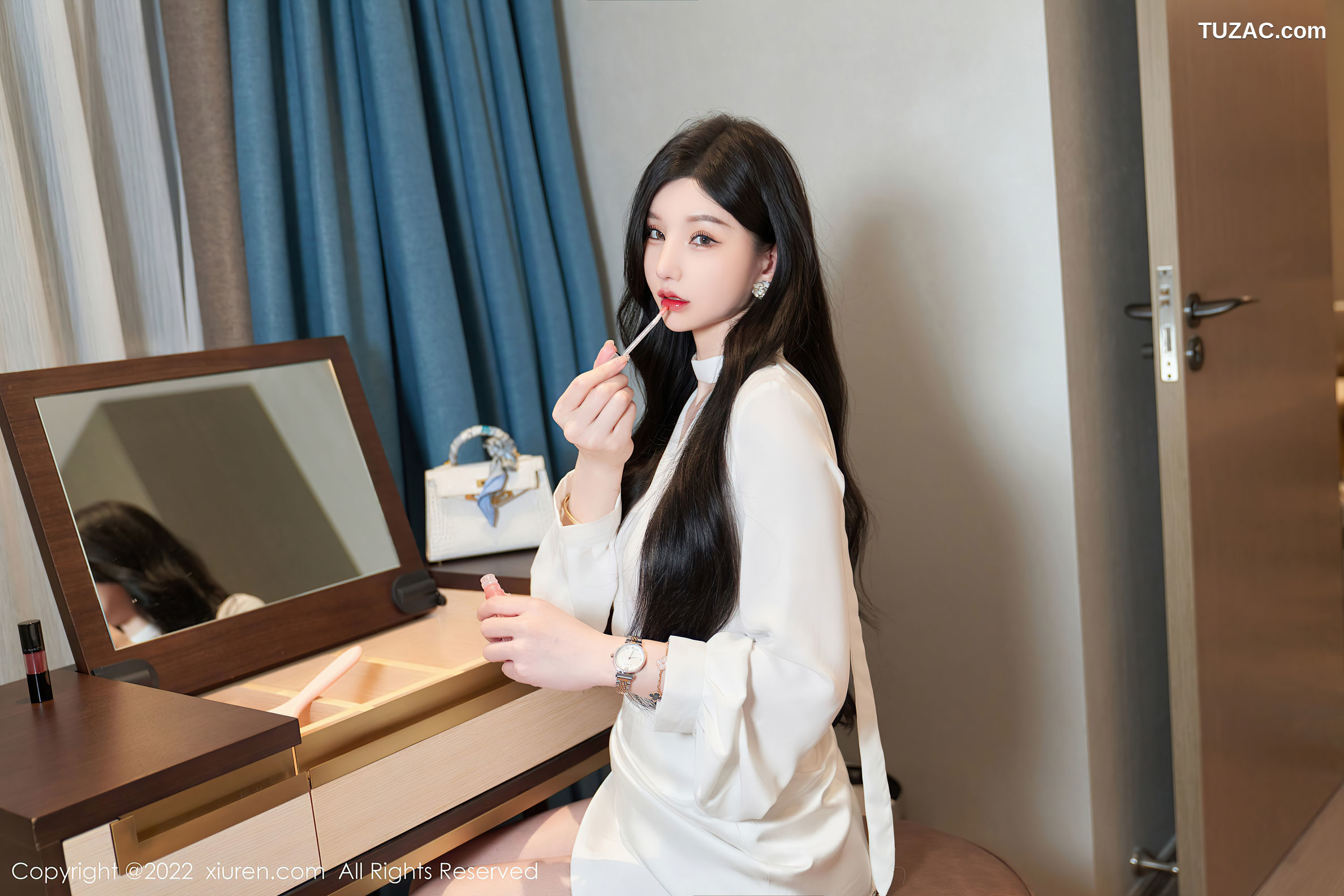 XiuRen-No.5381-周于希-白色连衣裙白内衣