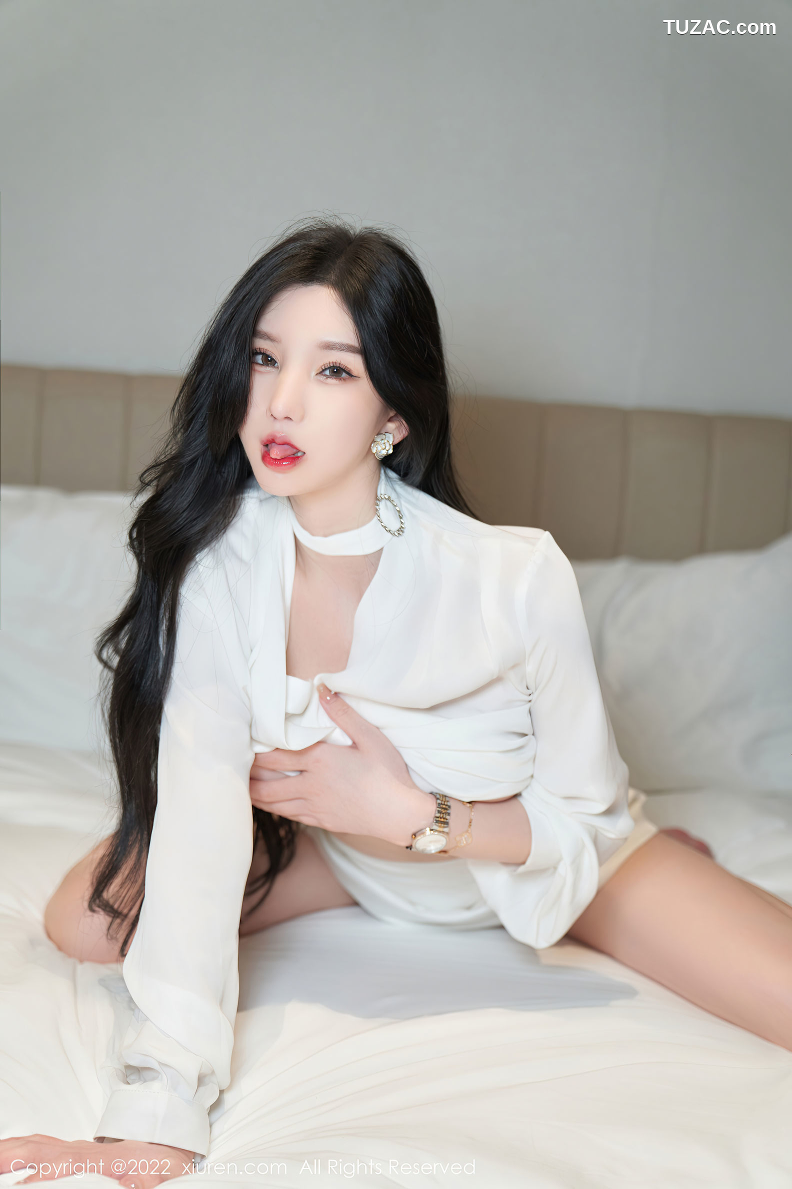 XiuRen-No.5381-周于希-白色连衣裙白内衣