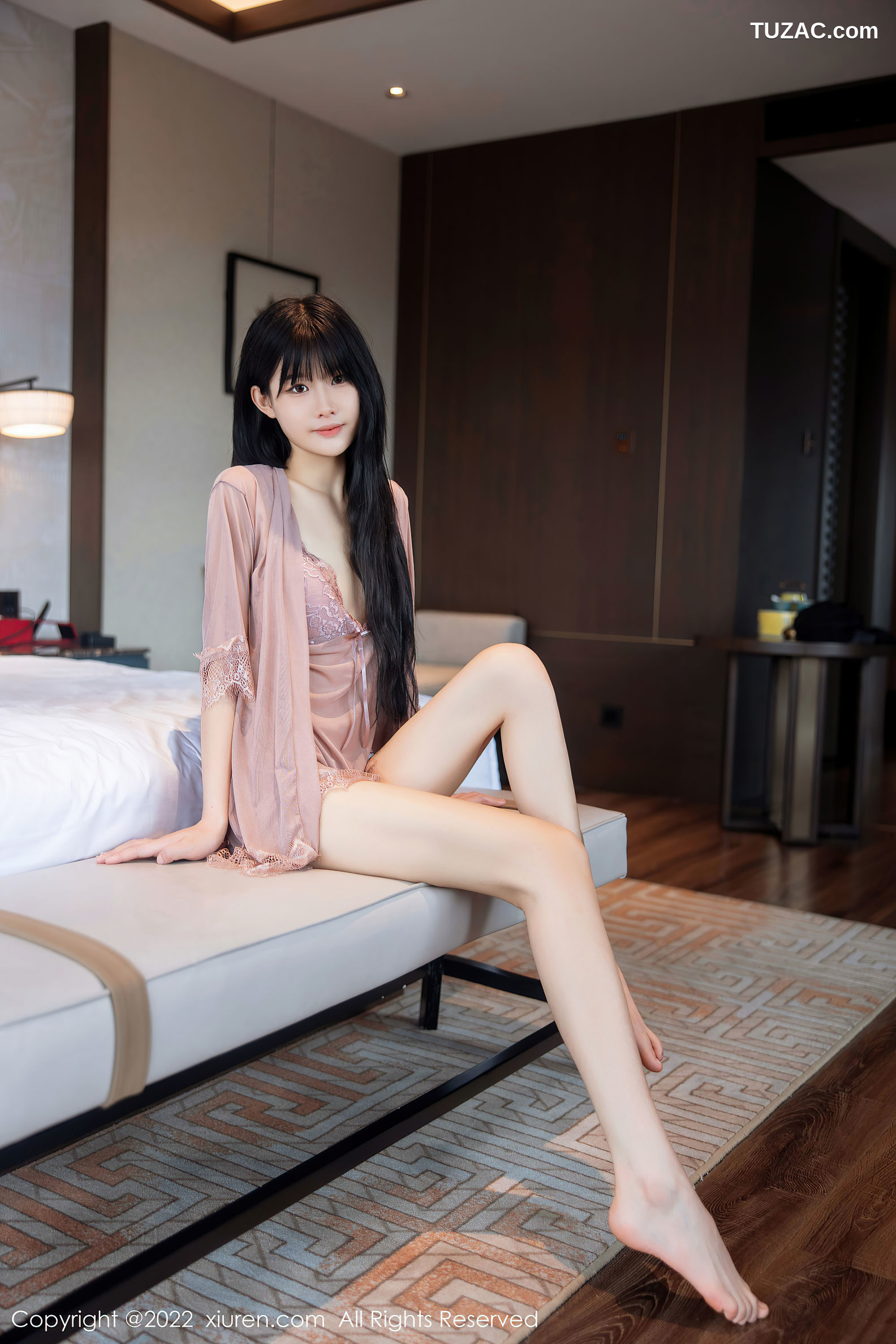 XiuRen-No.5408-77qiqi-浅粉睡衣丁字裤