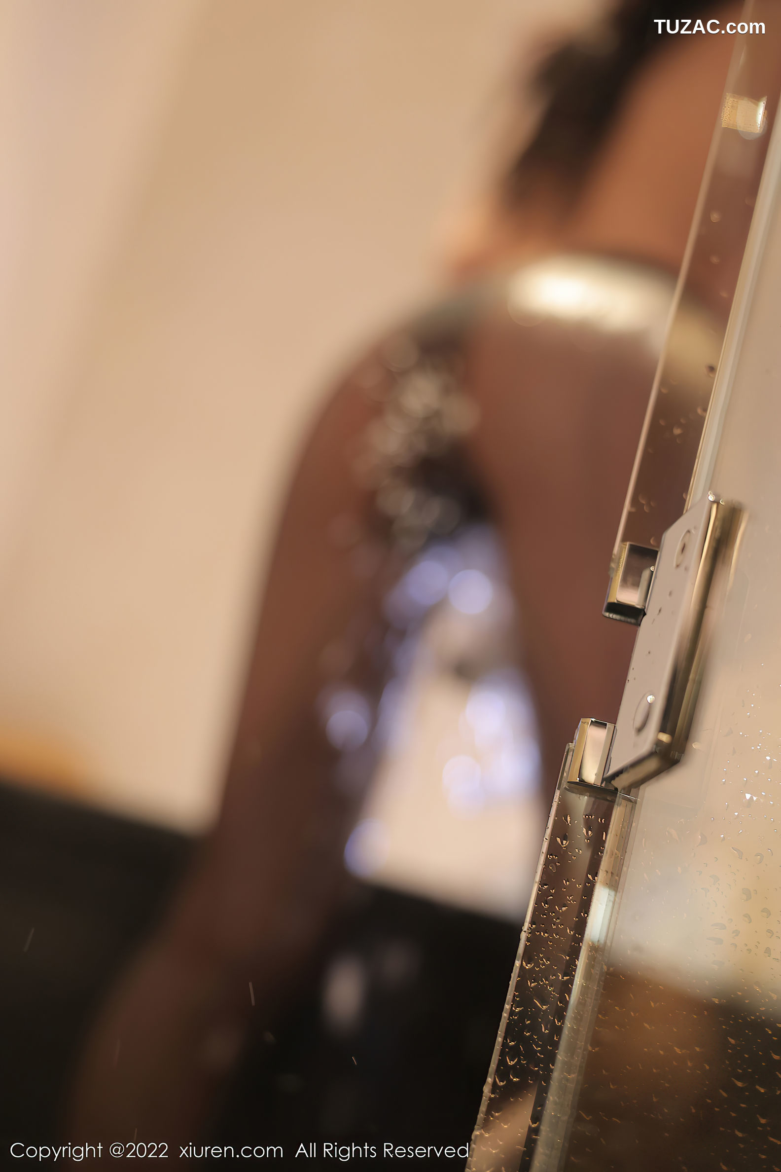 XiuRen-No.5426-美七-粉红低胸长裙黑丝