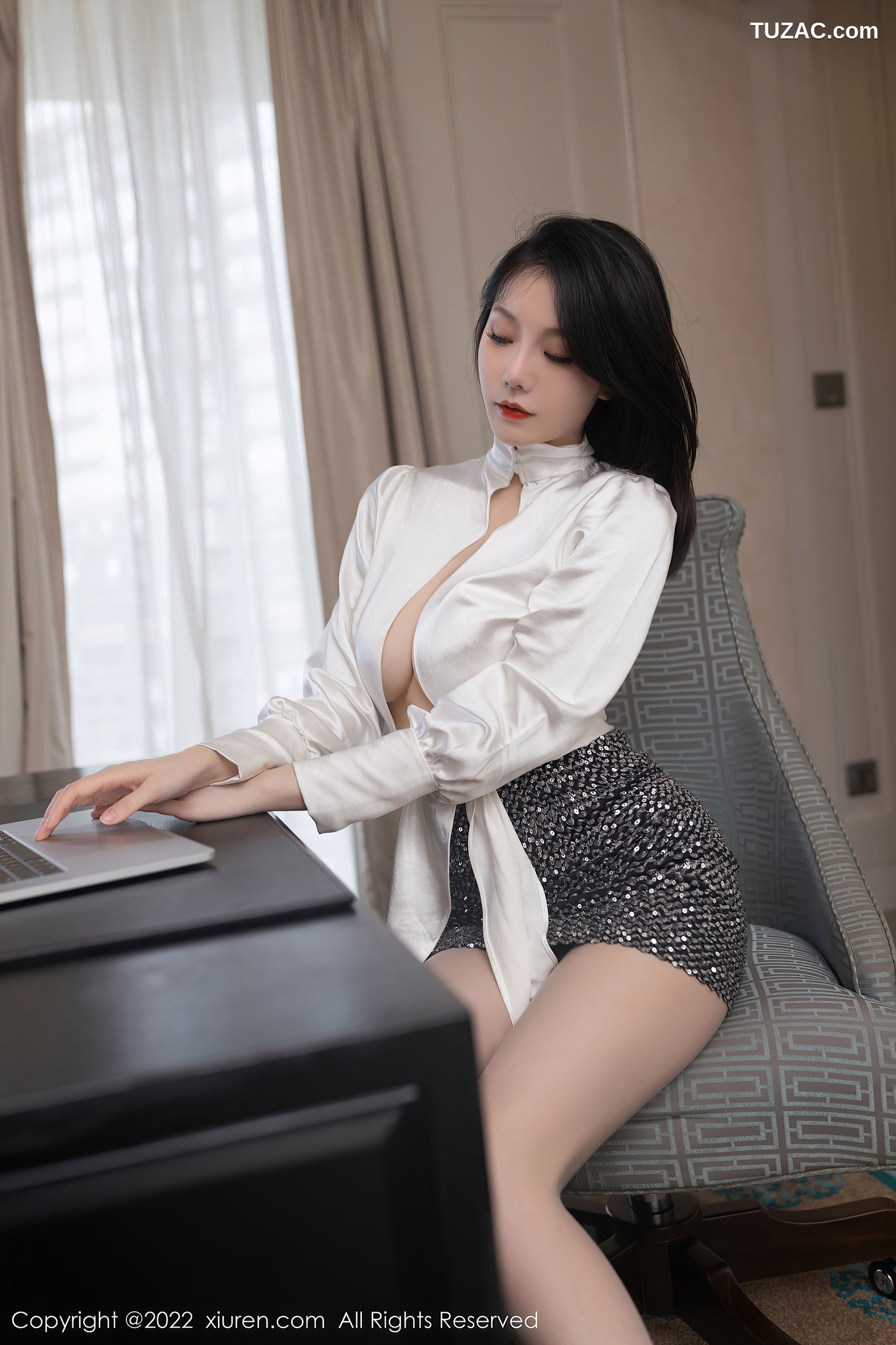 XiuRen-No.5480-安然-白衫亮片裙职业装