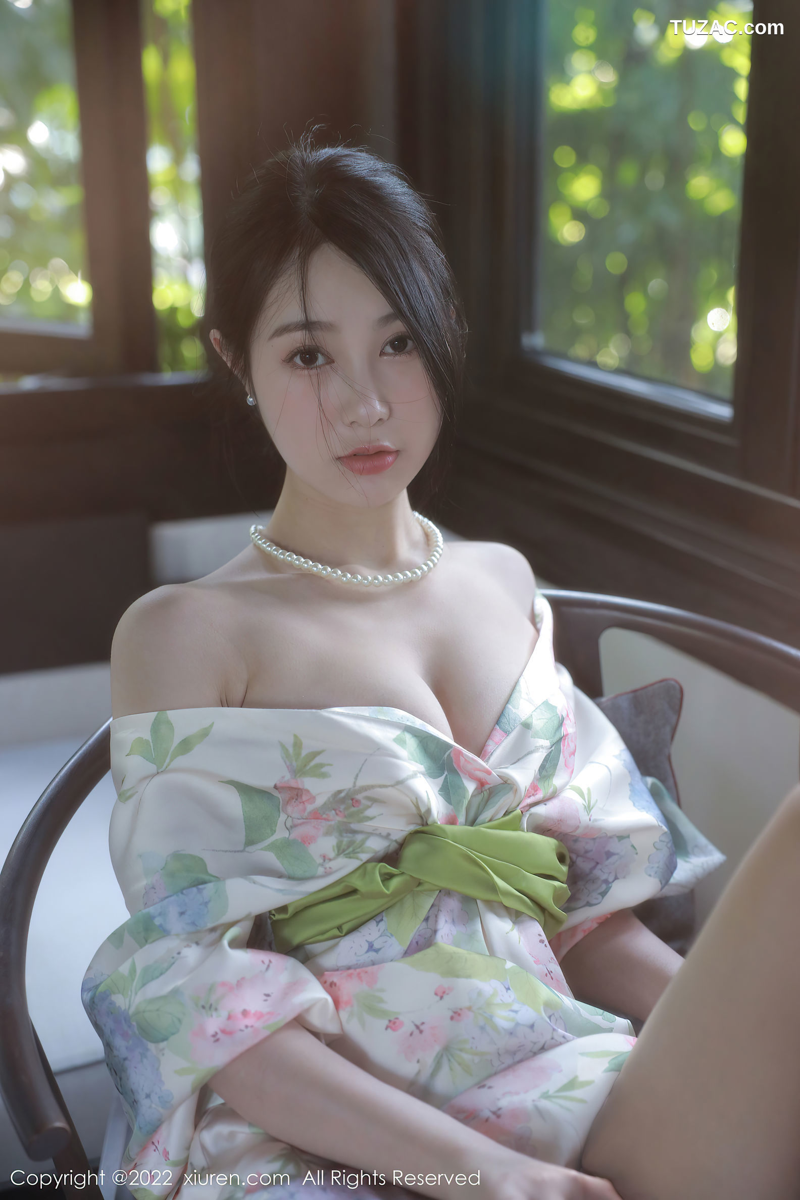XiuRen-No.5514-谢晚晚-印花白古风裙肉丝