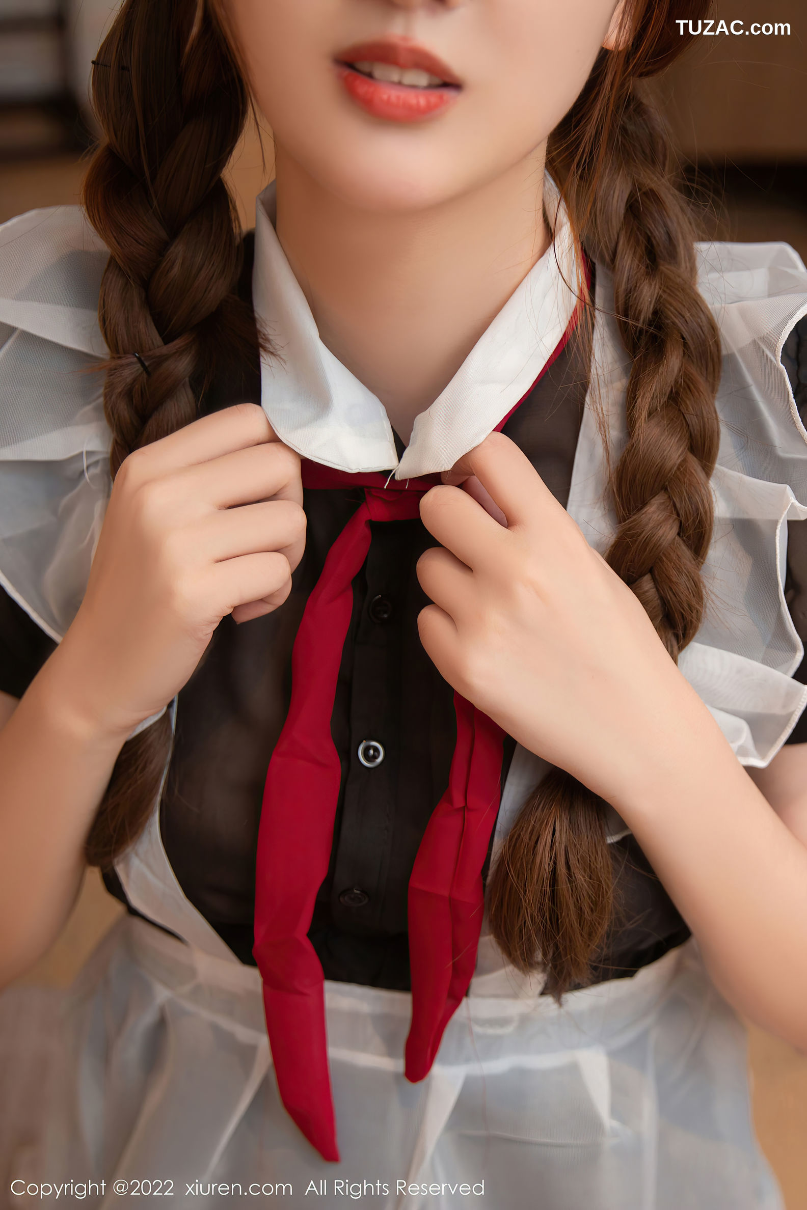 XiuRen-No.5654-江真真-双辫子蕾丝女仆