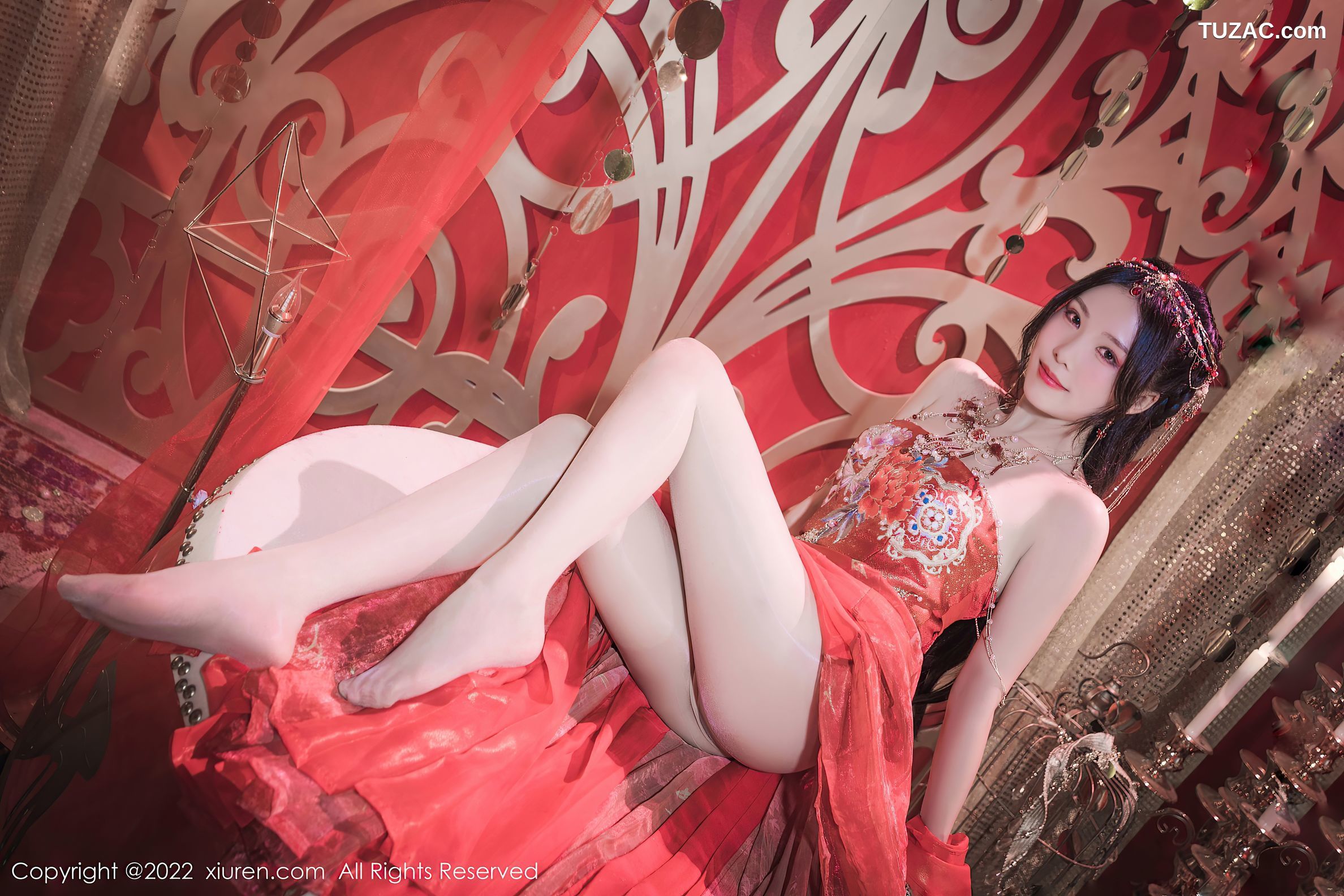 XiuRen-No.5699-利世-红裙西域公主红带束胸