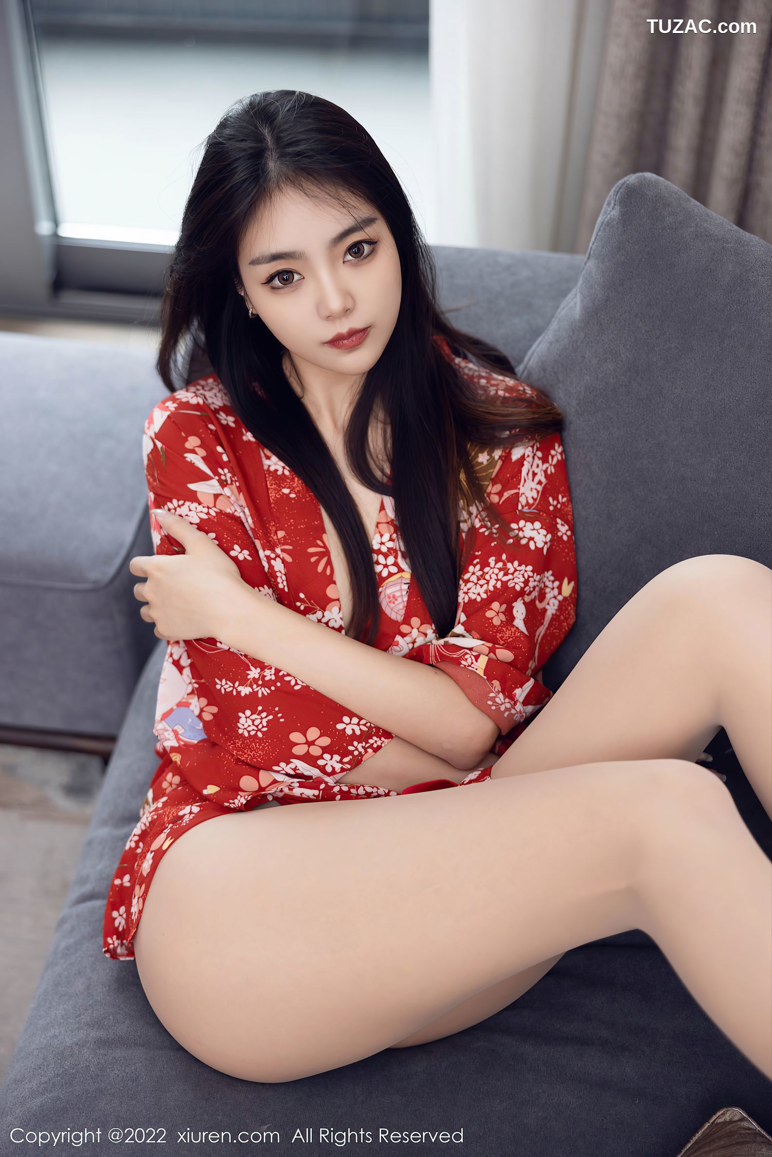 XiuRen-No.5736-可乐-大红色睡衫肉丝