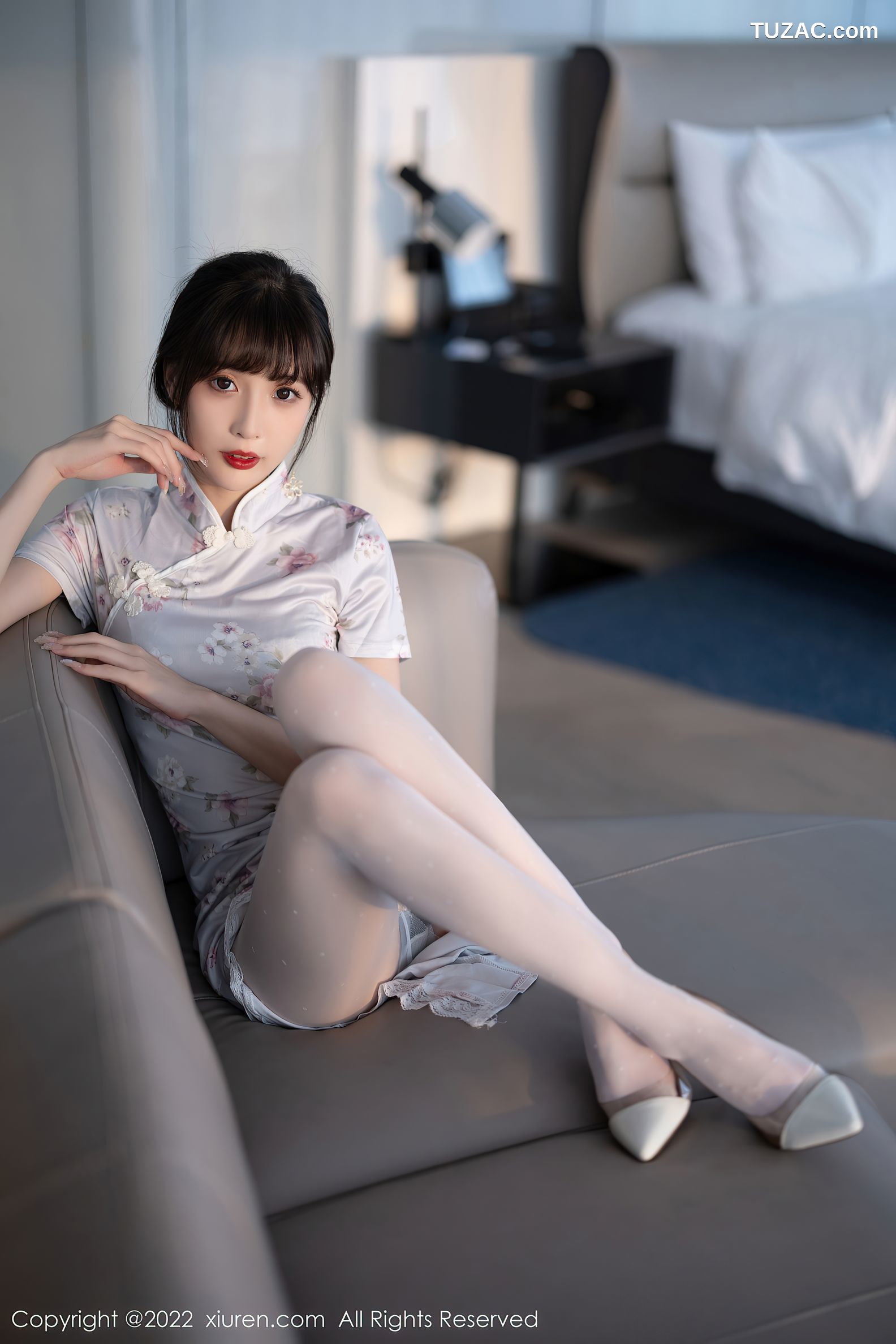 XiuRen-No.5757-林星阑-白色旗袍白内衣