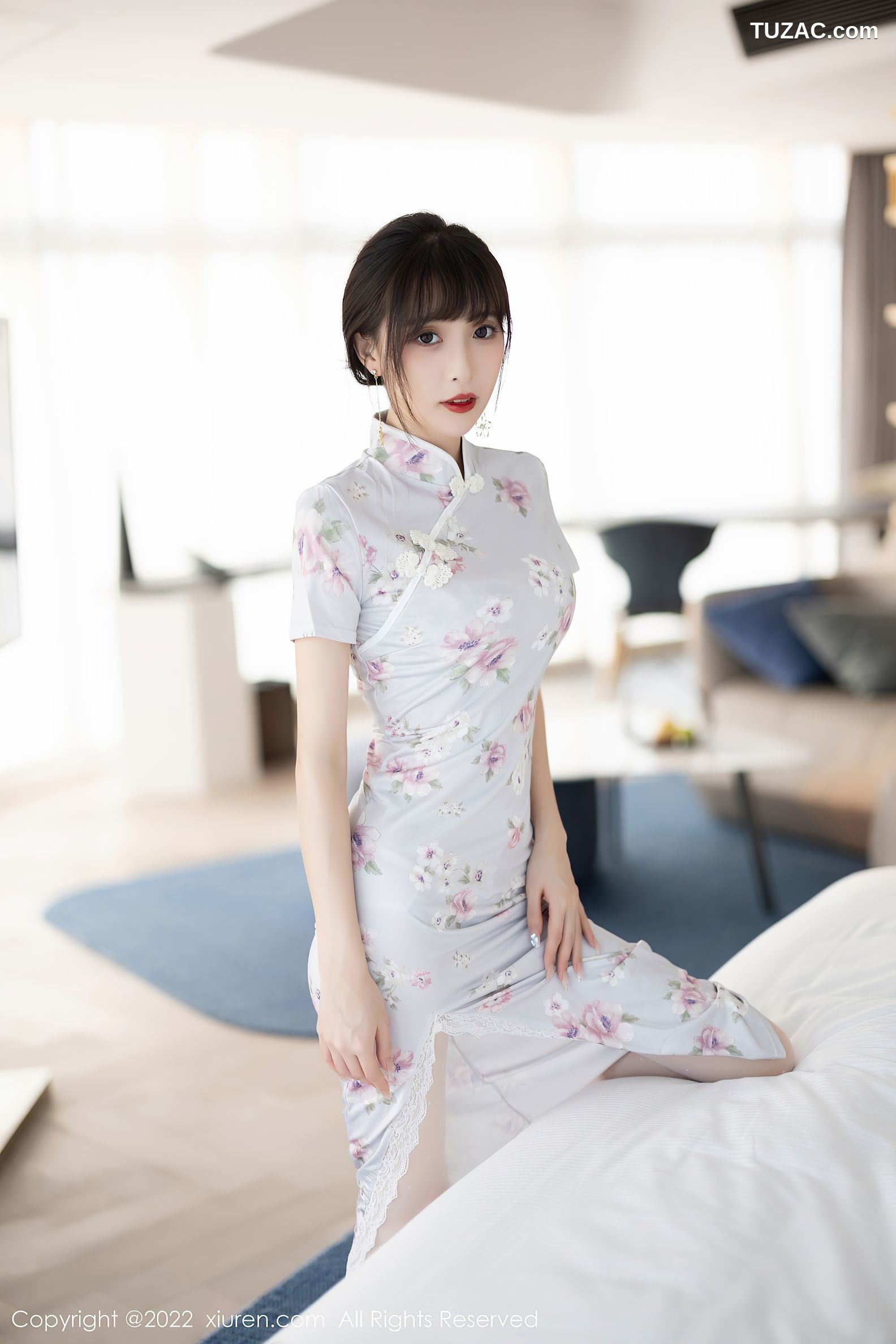 XiuRen-No.5757-林星阑-白色旗袍白内衣