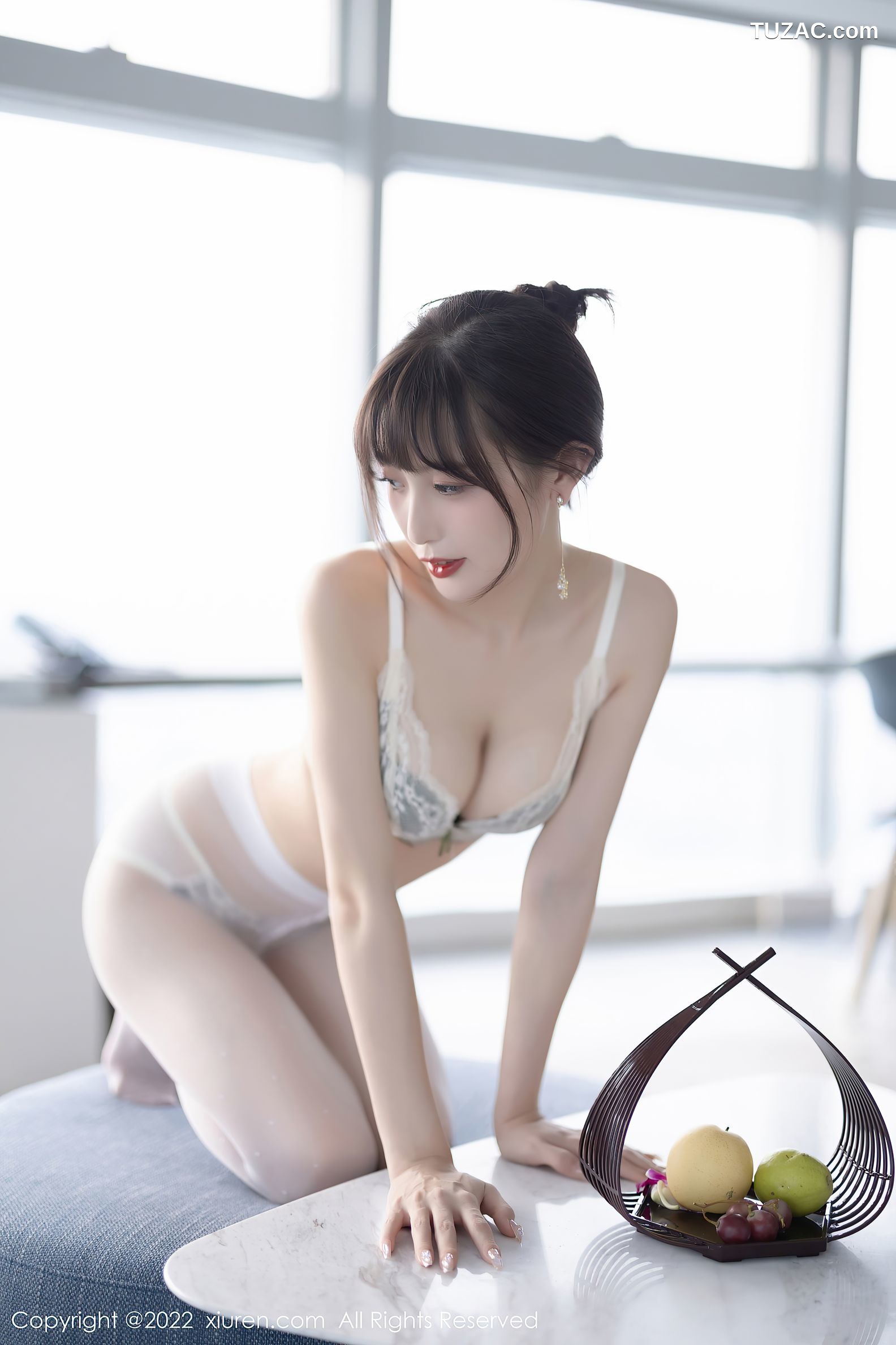 XiuRen-No.5757-林星阑-白色旗袍白内衣