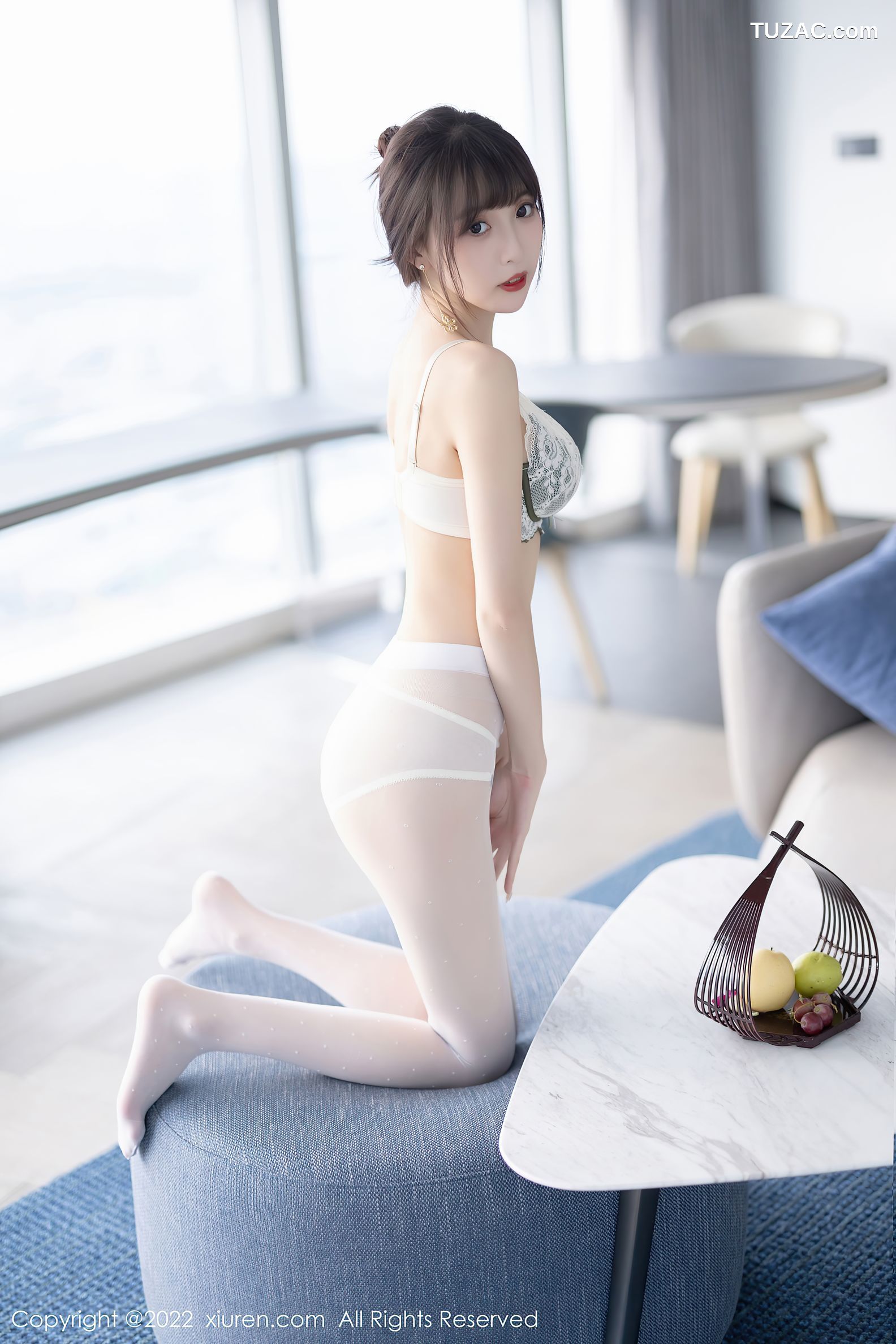 XiuRen-No.5757-林星阑-白色旗袍白内衣