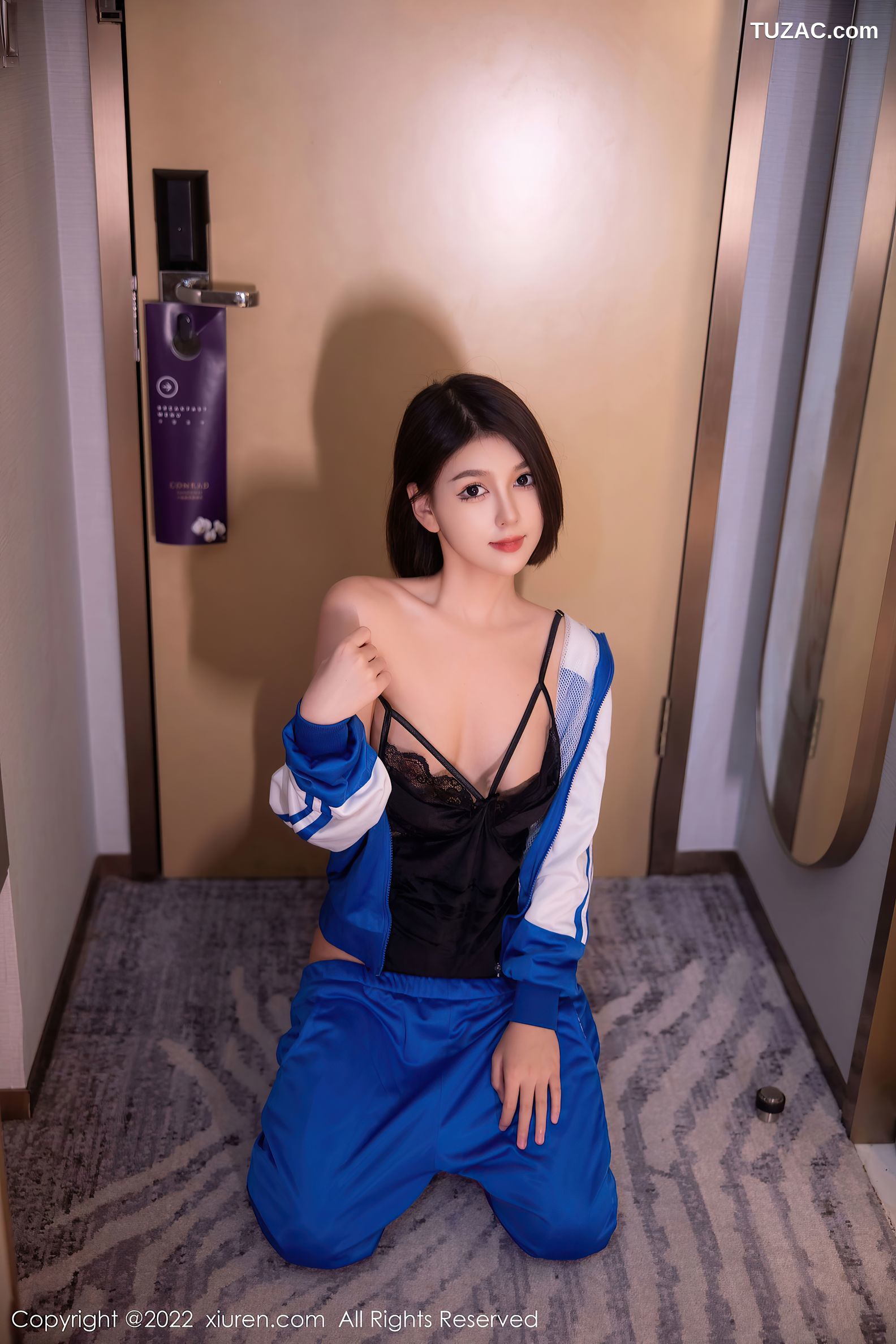 XiuRen-No.5766-美羊羊-运动服女生宾馆黑丝援交