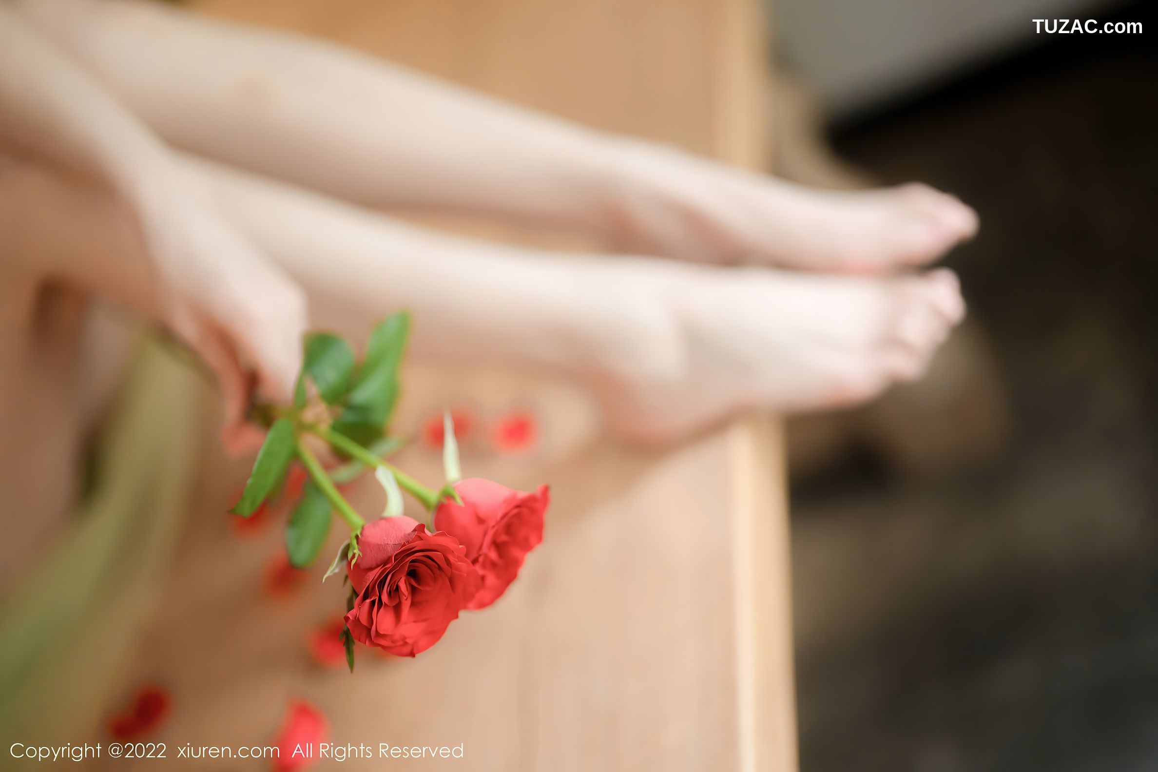 XiuRen-No.5875-婠婠么-绿纱裙鲜花公主