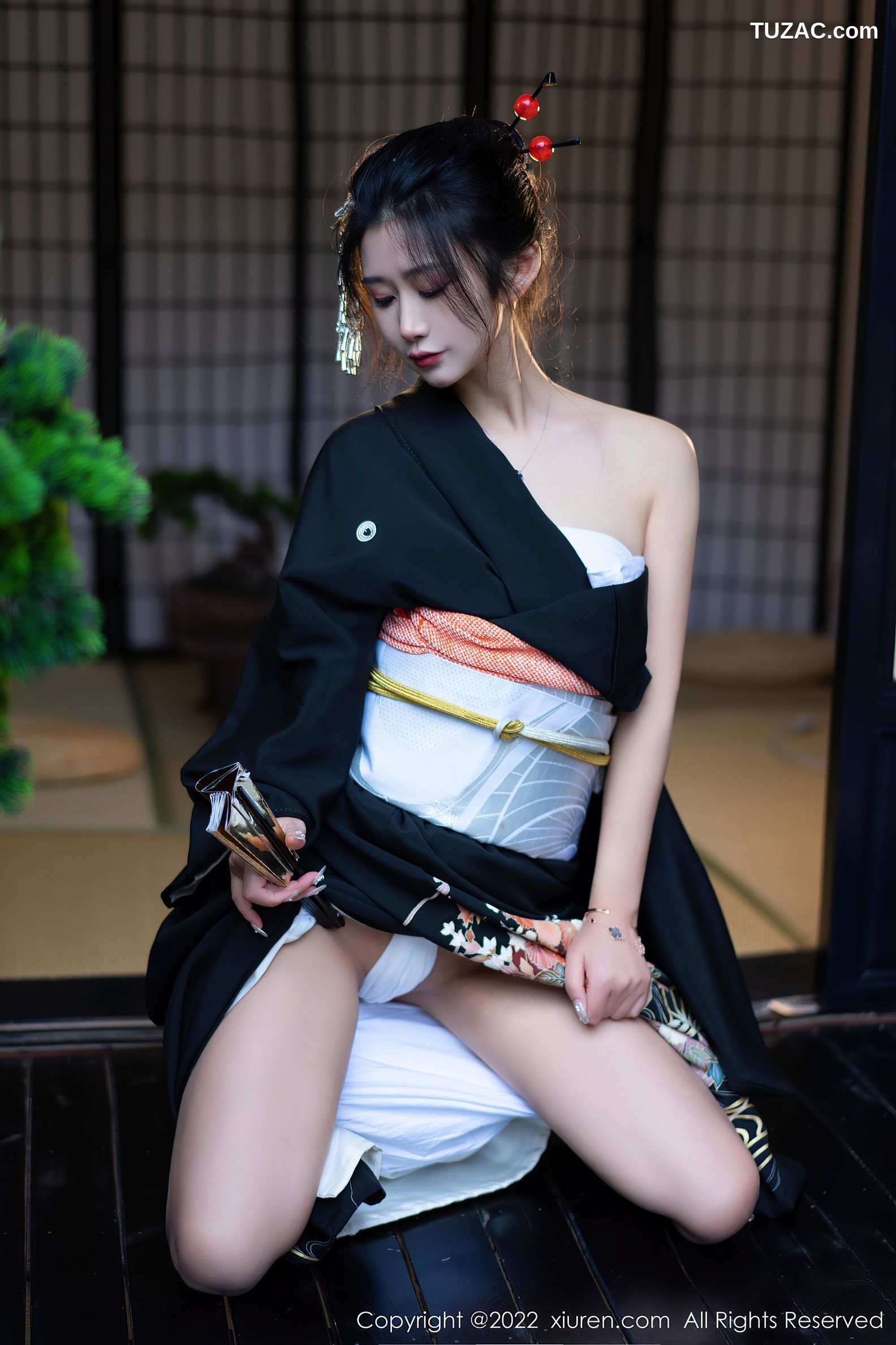 XiuRen-No.5932-阿姣-深色日式和服秀柔美身材