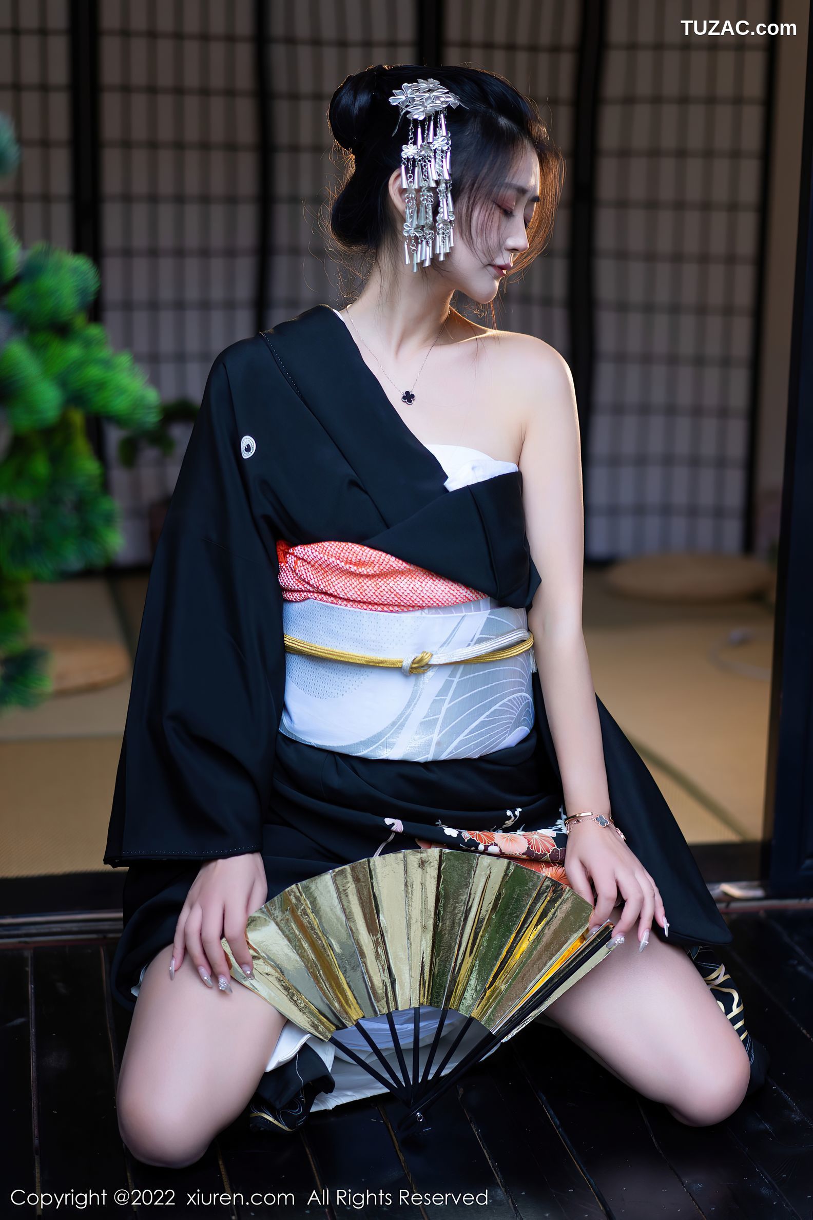 XiuRen-No.5932-阿姣-深色日式和服秀柔美身材