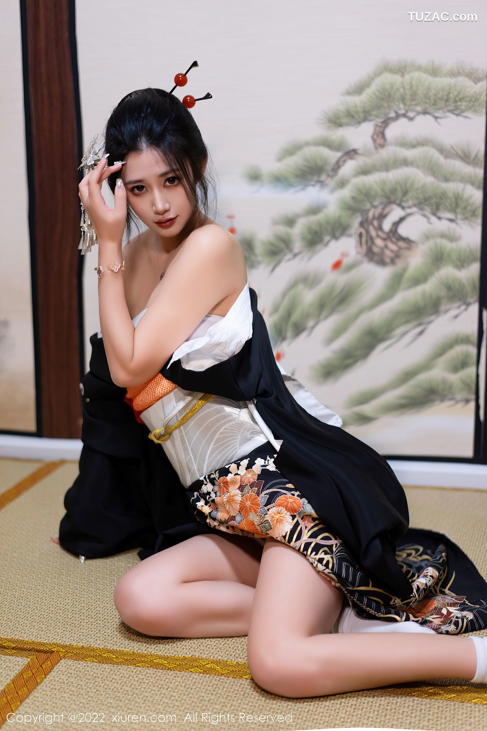 XiuRen-No.5932-阿姣-深色日式和服秀柔美身材