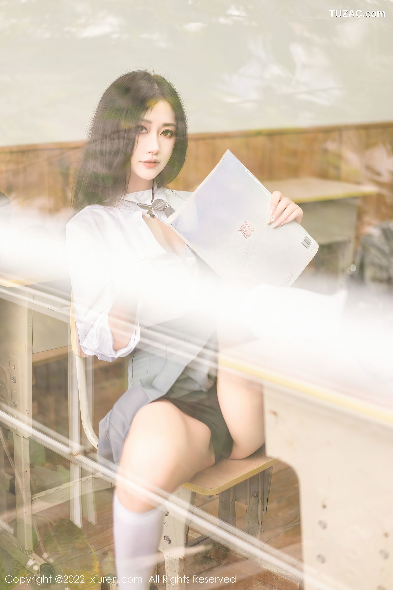 XiuRen-No.5970-阿姣-性感学妹短裙制服白色内衣