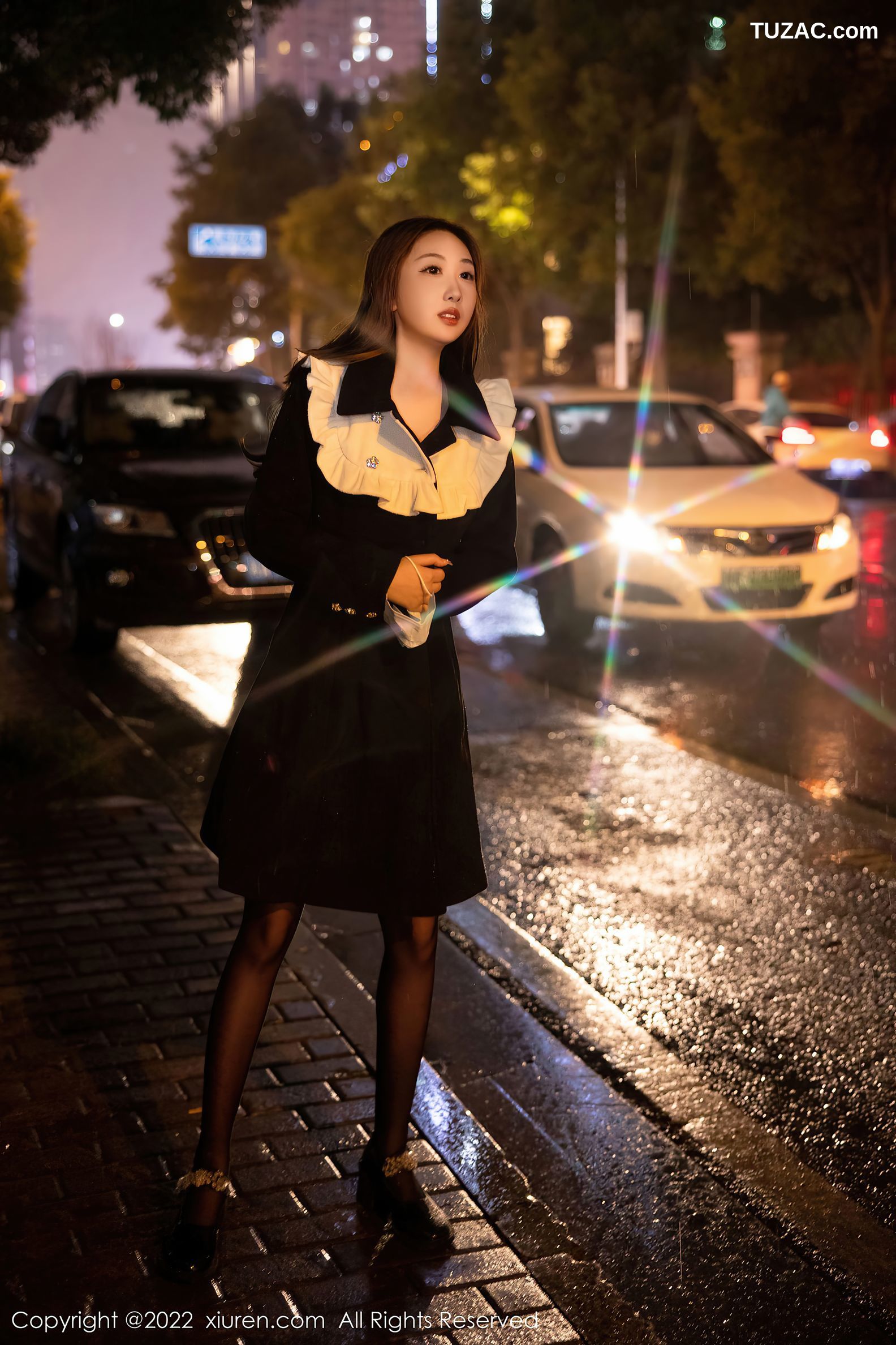 XiuRen-No.5984-江真真-浴缸场景性感黑色蕾丝内衣