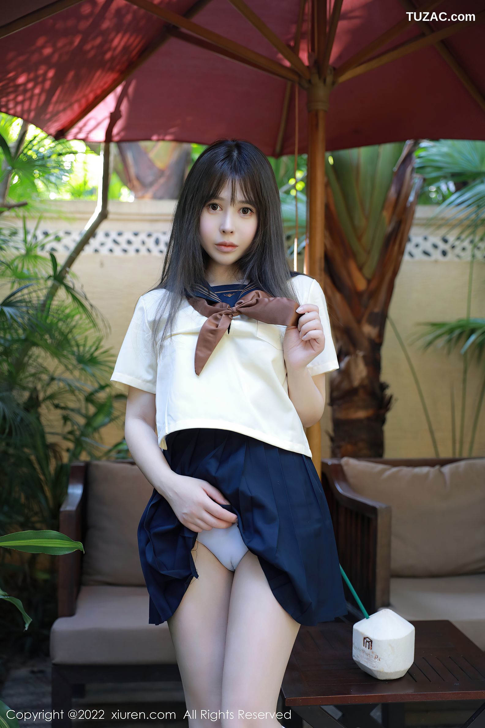 XiuRen秀人网-6021-艾莉-南京旅拍户外性感白色水手服