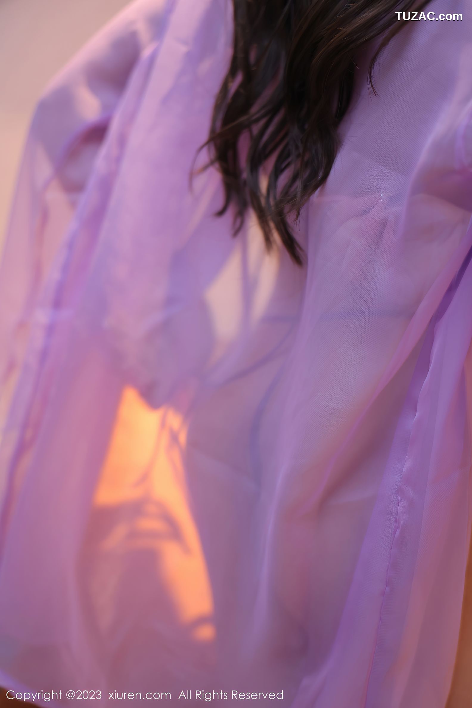 XiuRen秀人网-6077-美羊羊-紫色古装服饰丁字裤