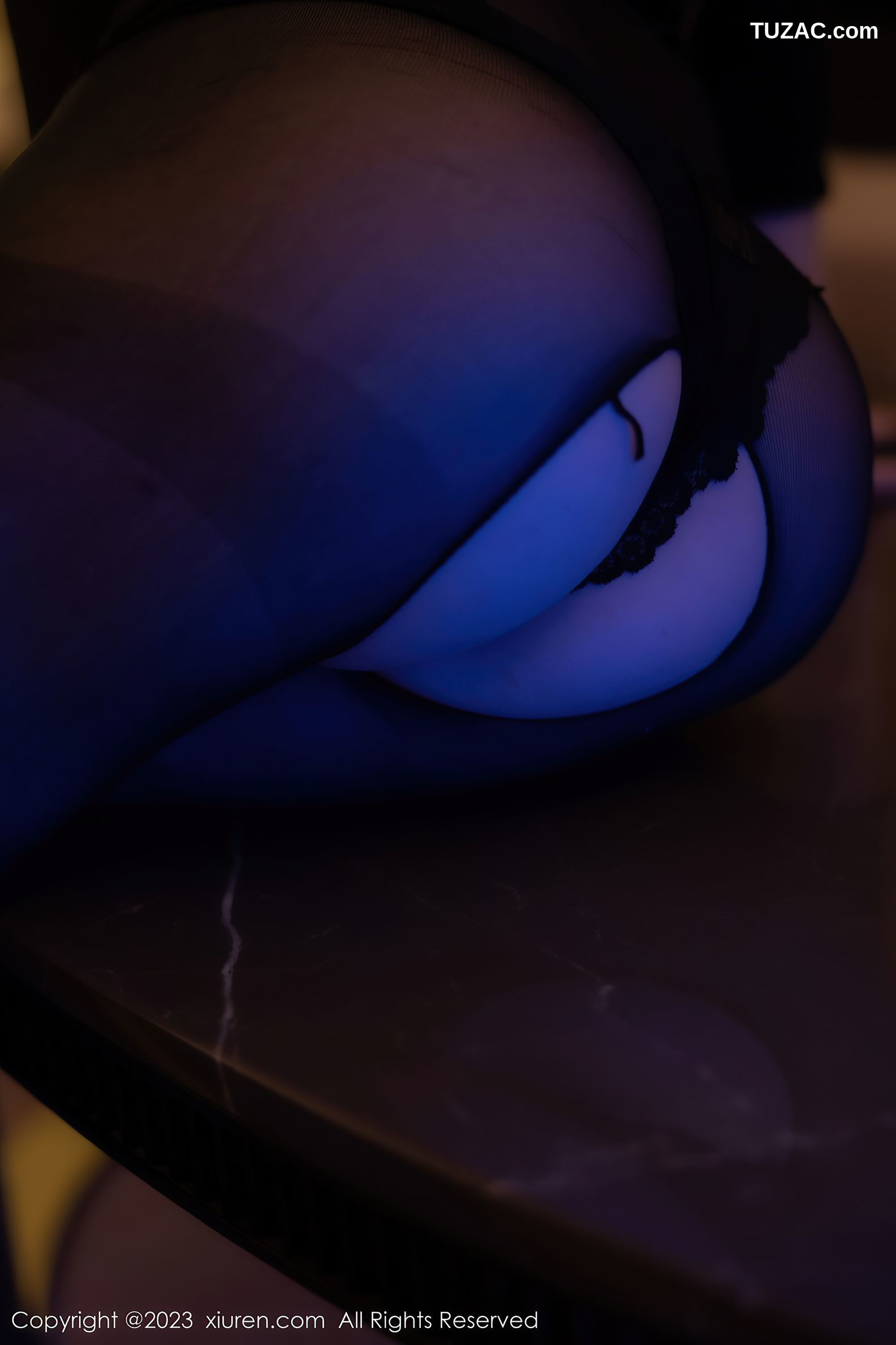 XiuRen秀人网-6115-潘娇娇-黑色薄纱轻透情趣连体衣