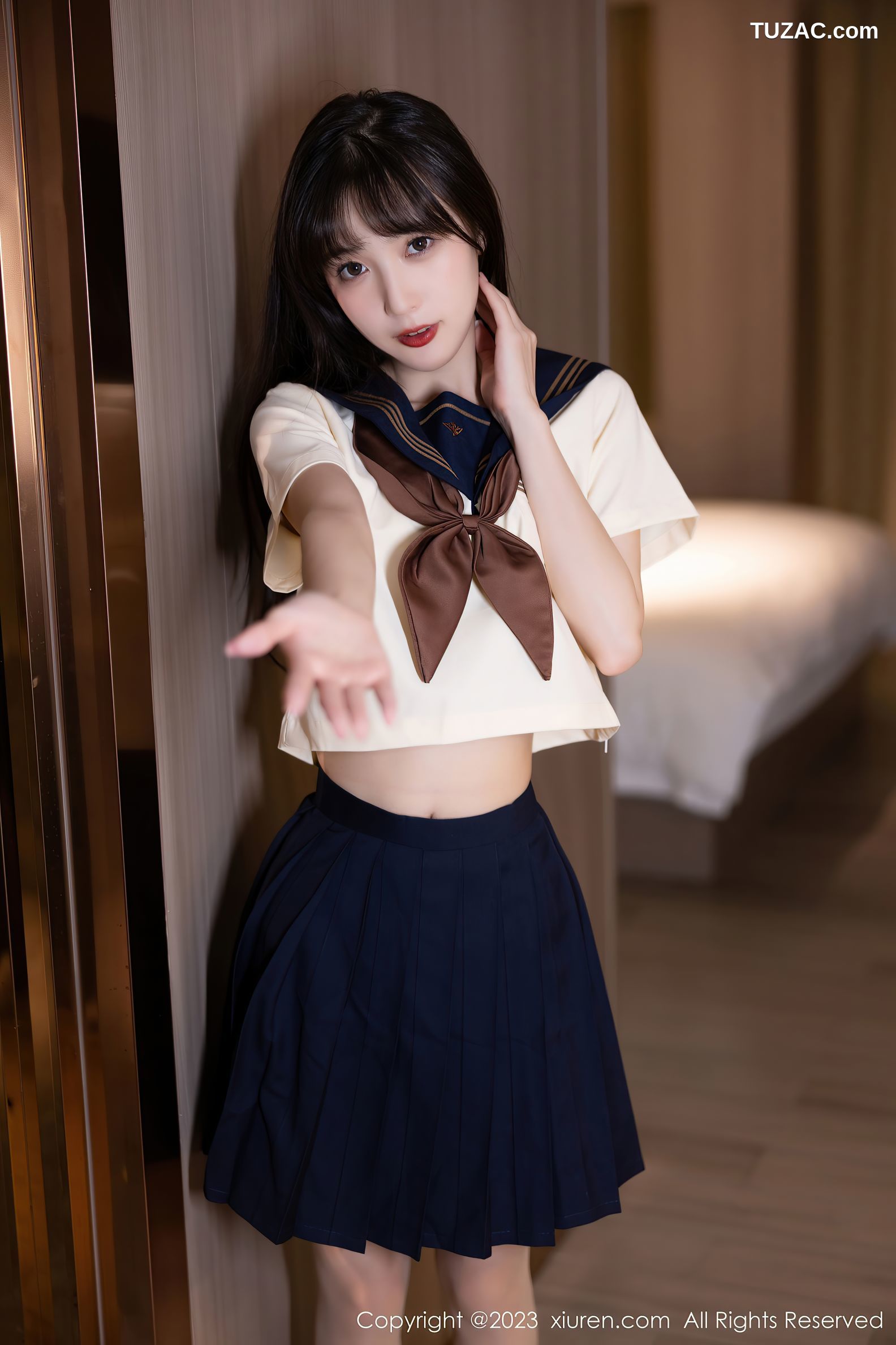 XiuRen秀人网-6126-林星阑-海南岛旅拍学妹制服白色内衣肉丝