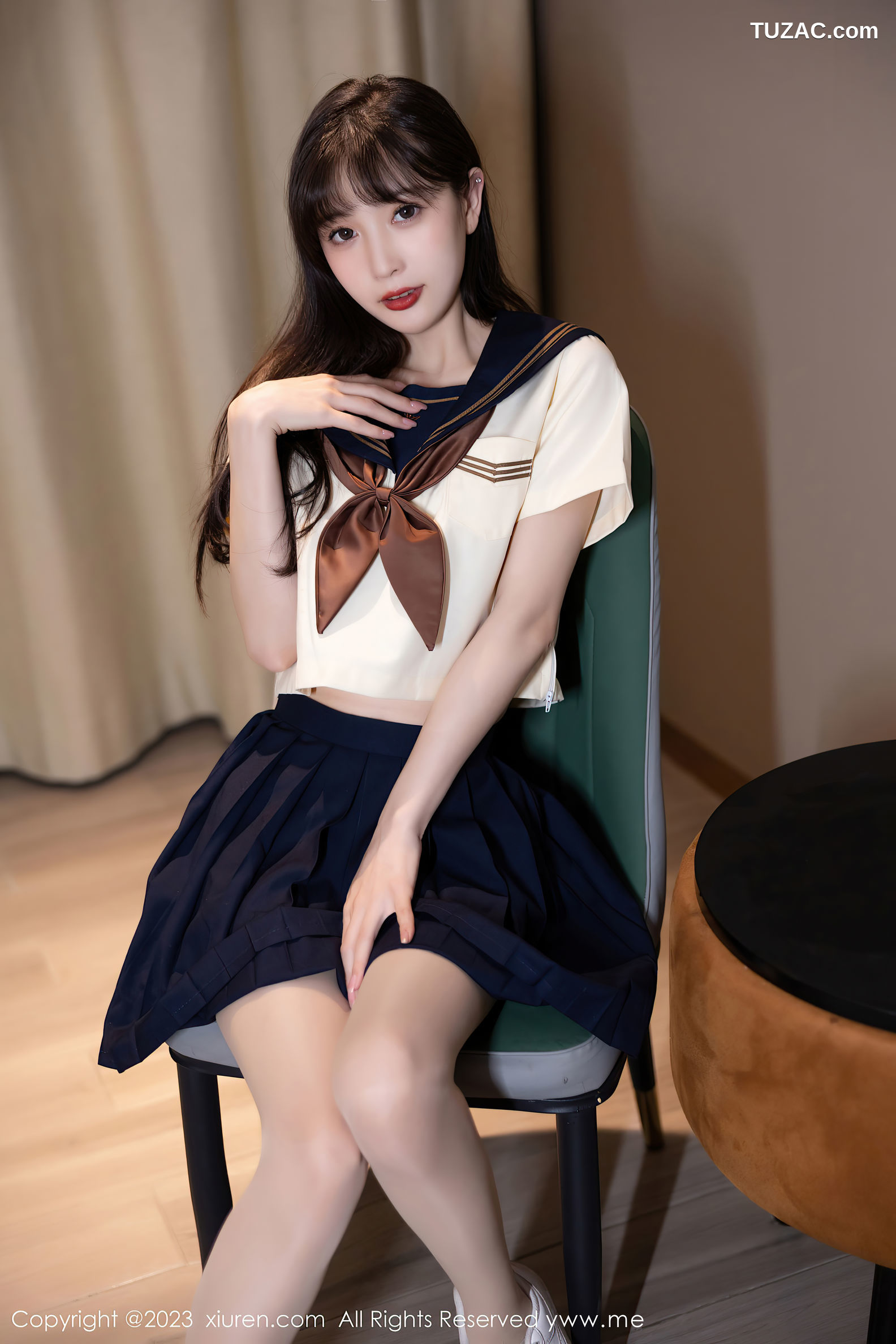 XiuRen秀人网-6126-林星阑-海南岛旅拍学妹制服白色内衣肉丝