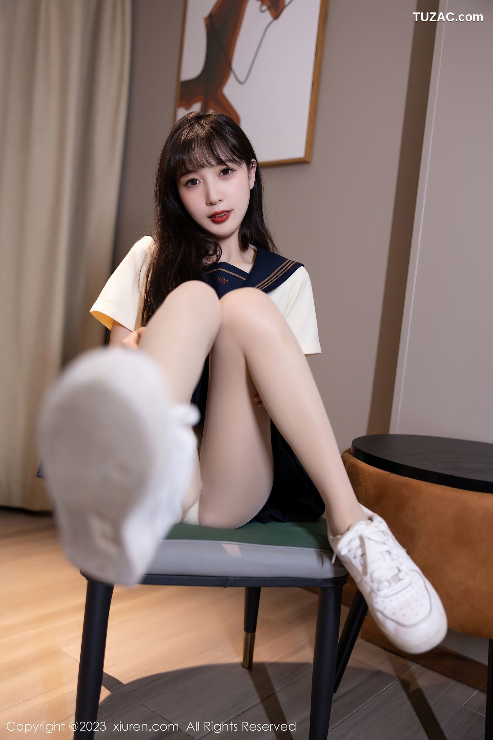 XiuRen秀人网-6126-林星阑-海南岛旅拍学妹制服白色内衣肉丝