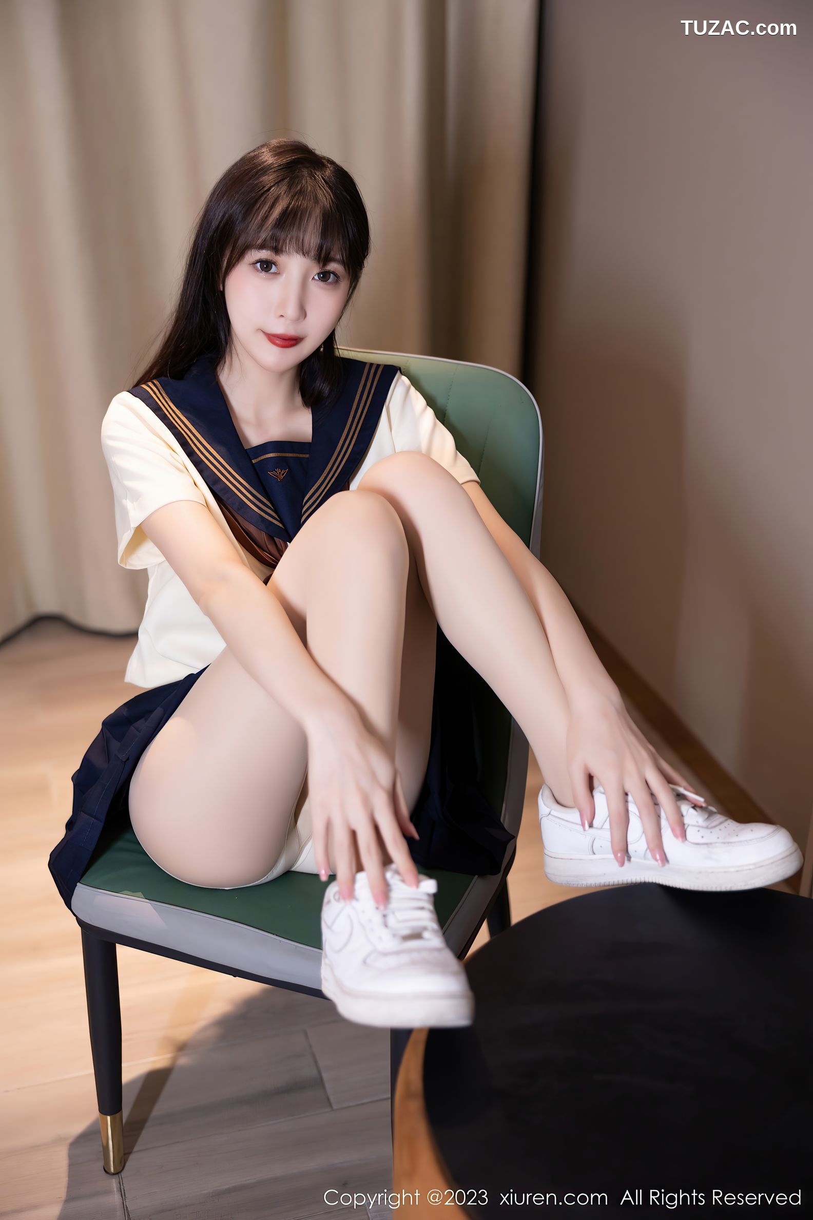 XiuRen秀人网-6126-林星阑-海南岛旅拍学妹制服白色内衣肉丝