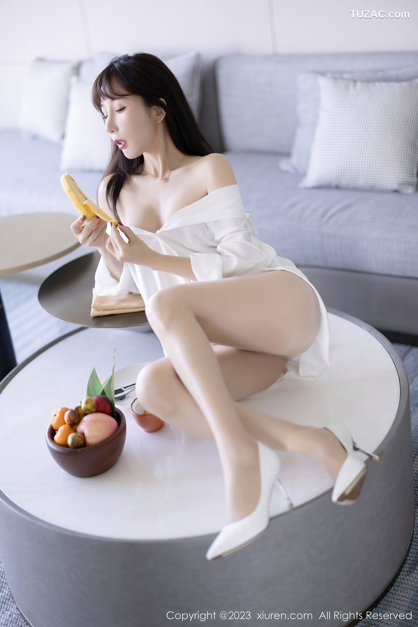 XiuRen秀人网-6153-波巧酱-海南岛旅拍-白T原色丝袜