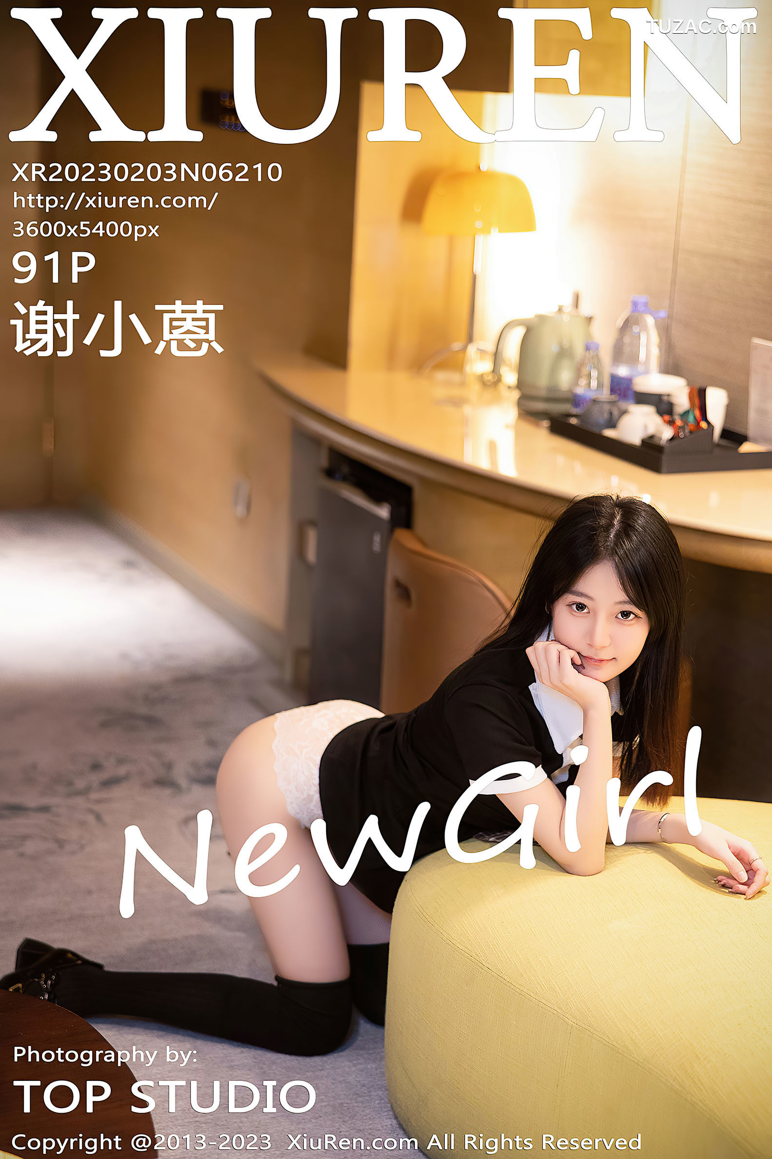 XiuRen秀人网-6210-谢小蒽-学生制服白色蕾丝内衣