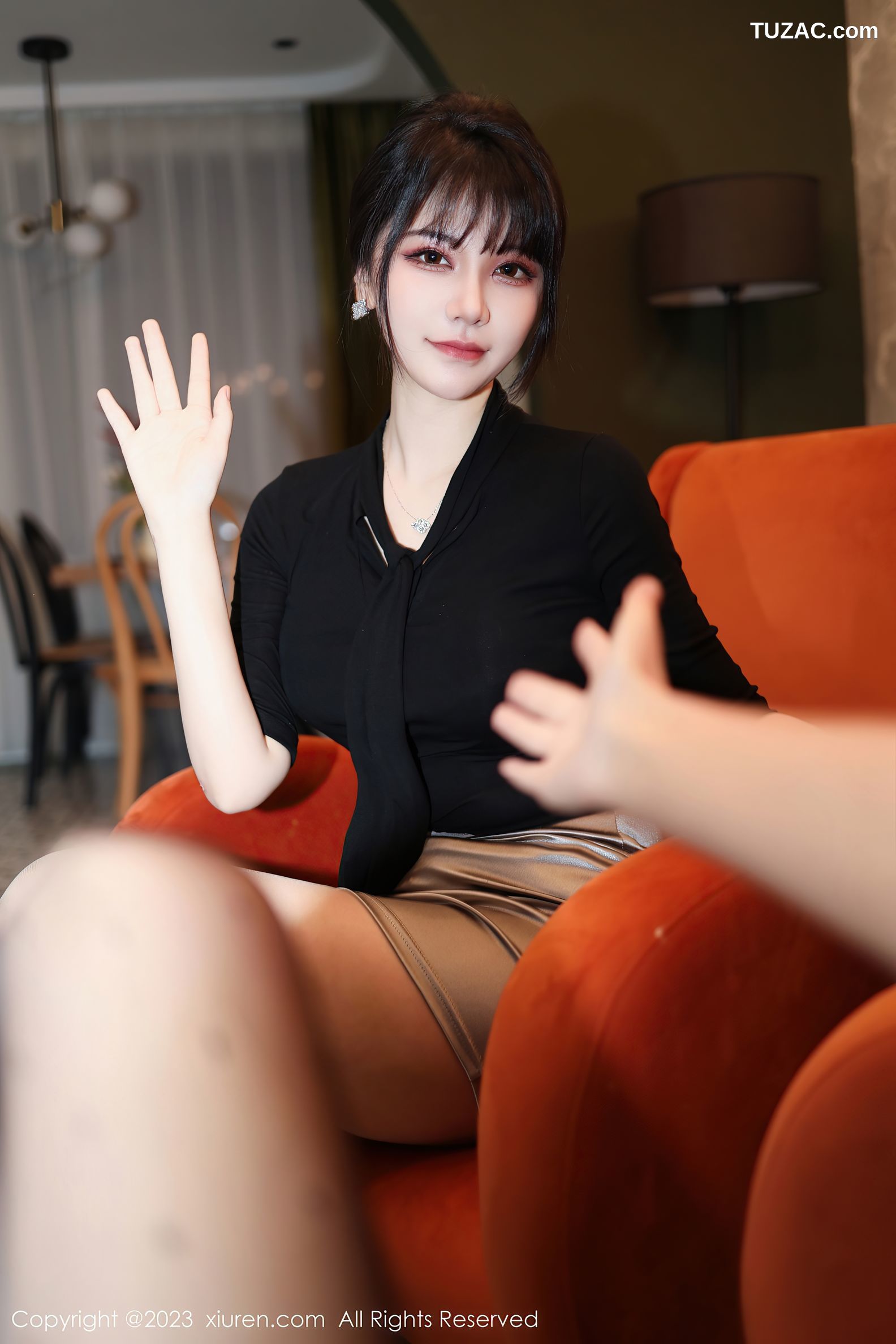 XiuRen秀人网-6256-桃桃子-闺蜜剧情主题性感黑白丝袜系列-2023.02.13