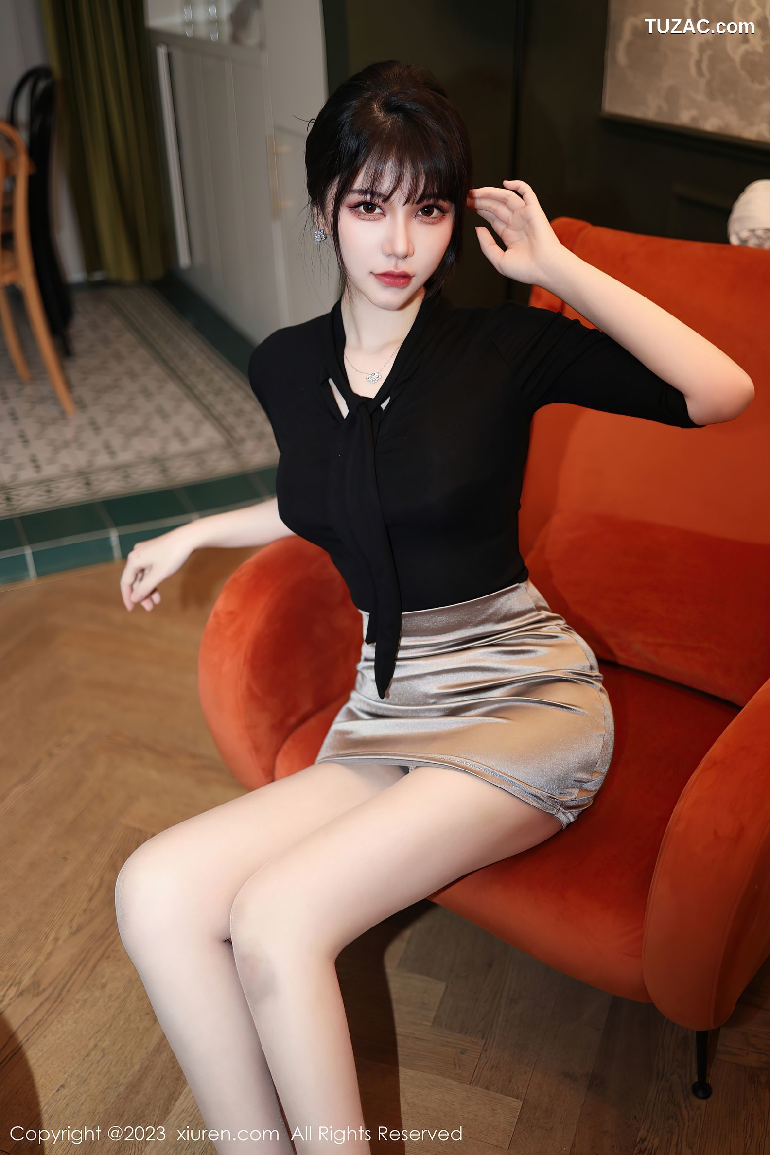 XiuRen秀人网-6256-桃桃子-闺蜜剧情主题性感黑白丝袜系列-2023.02.13