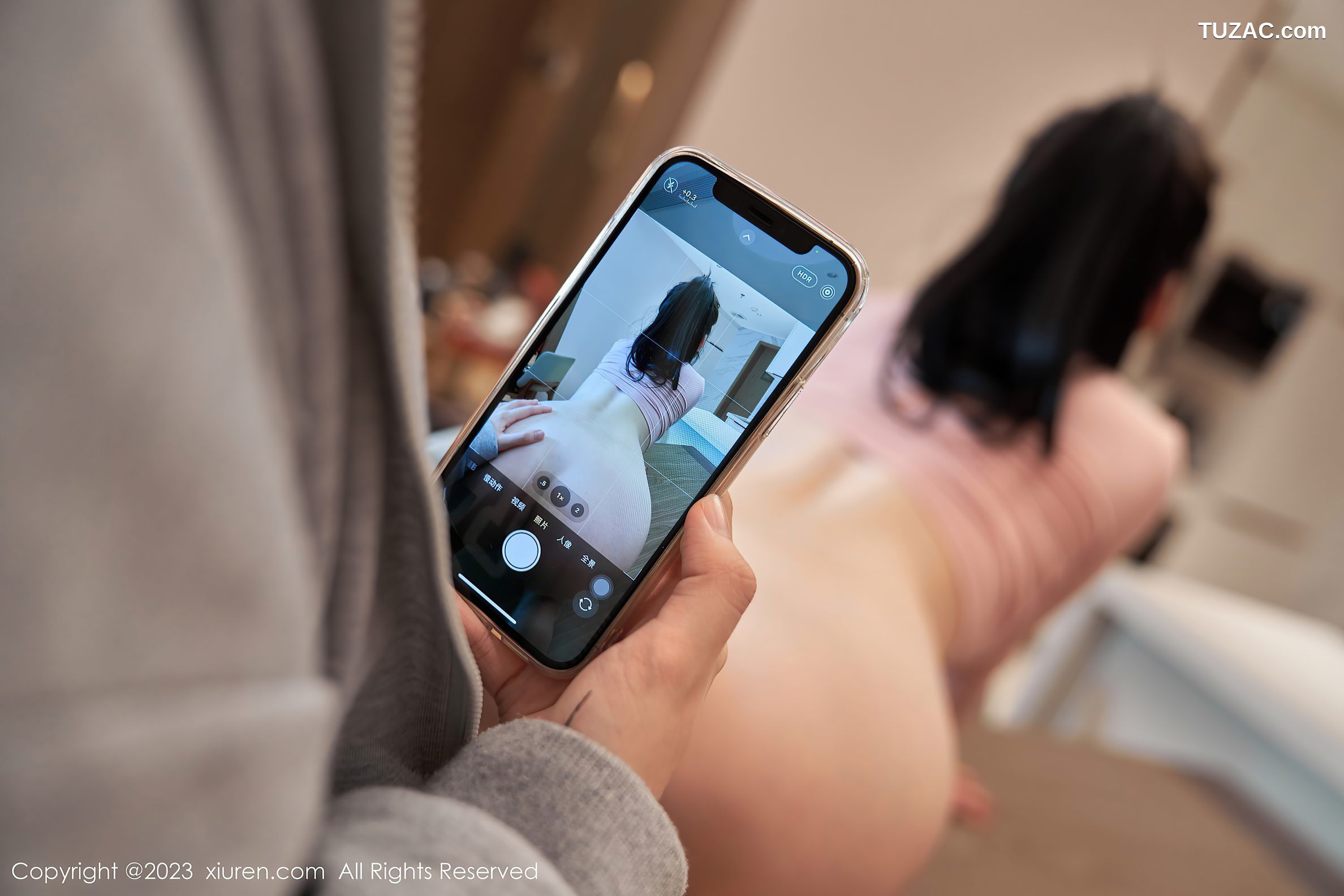 XiuRen秀人网-6285-周于希Sally-澳门旅拍健身少女主题超薄肉丝-2023.02.17