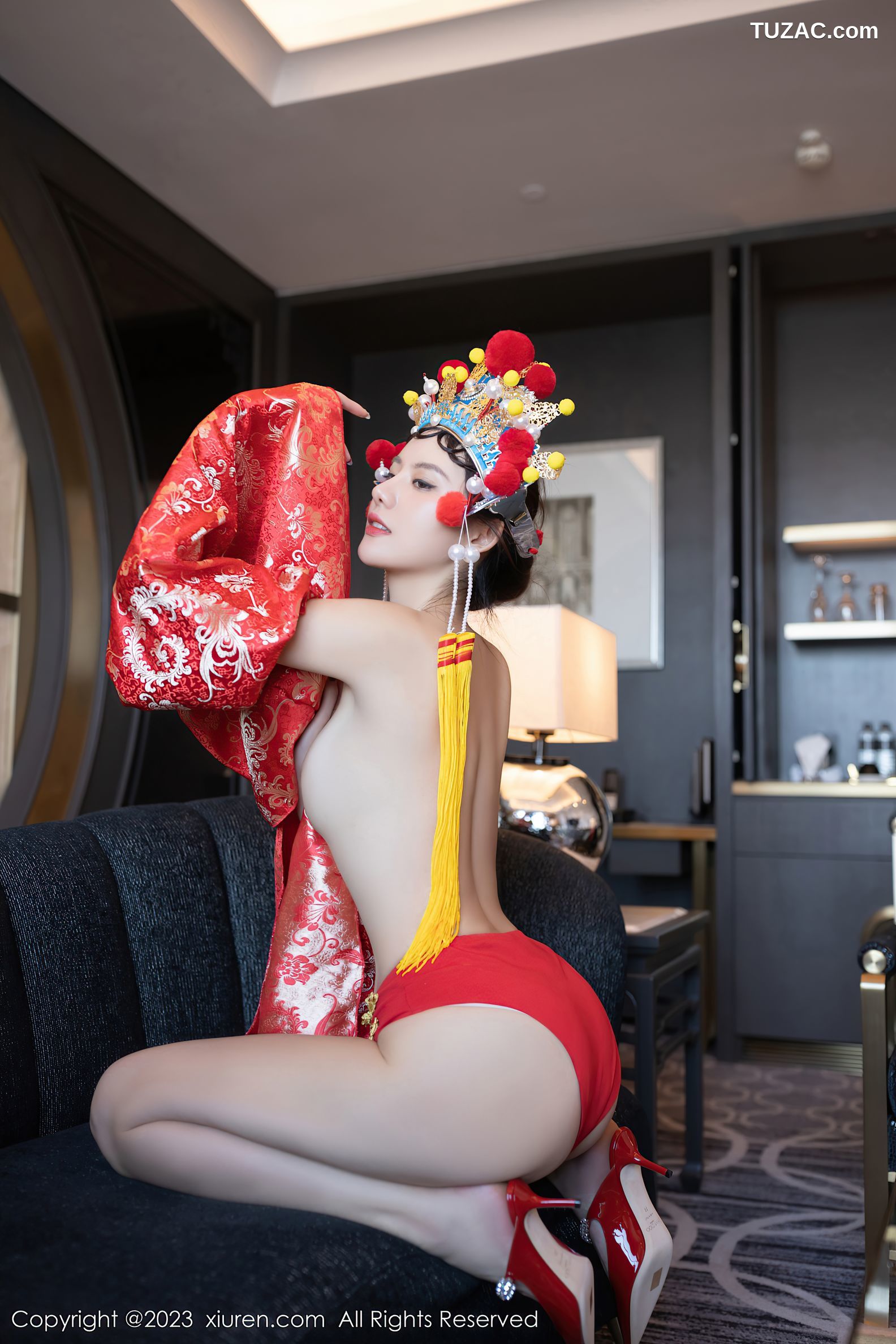 XiuRen秀人网-6308-就是阿朱啊-红肚兜花旦