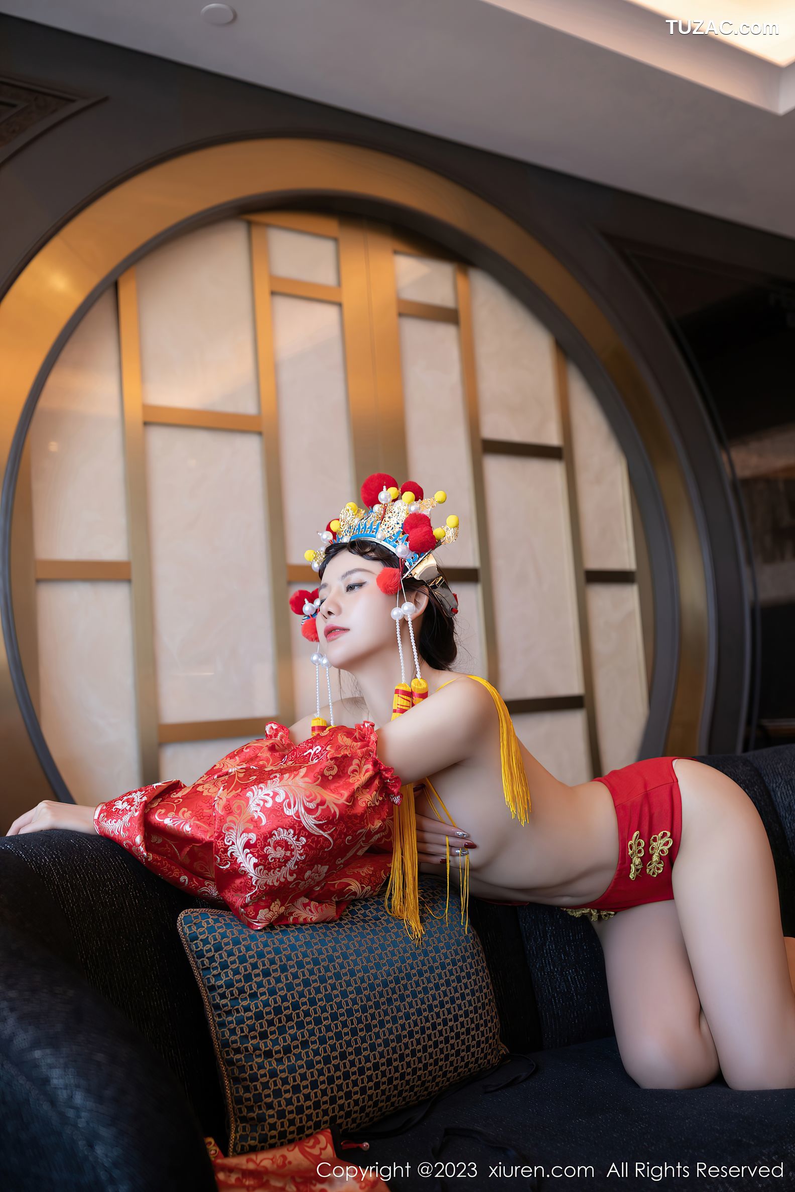 XiuRen秀人网-6308-就是阿朱啊-红肚兜花旦