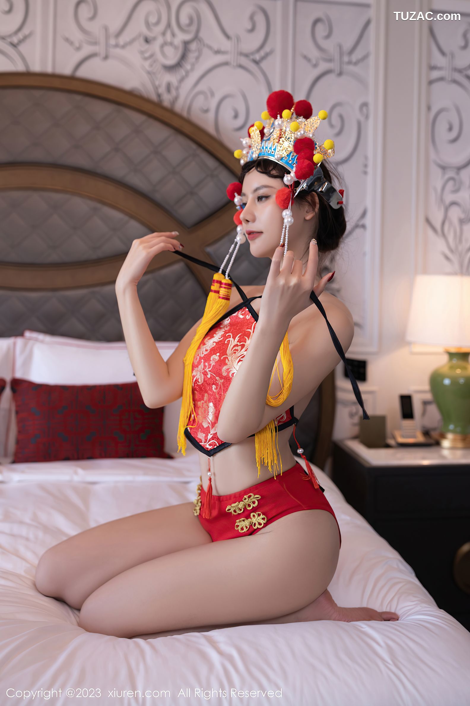 XiuRen秀人网-6308-就是阿朱啊-红肚兜花旦