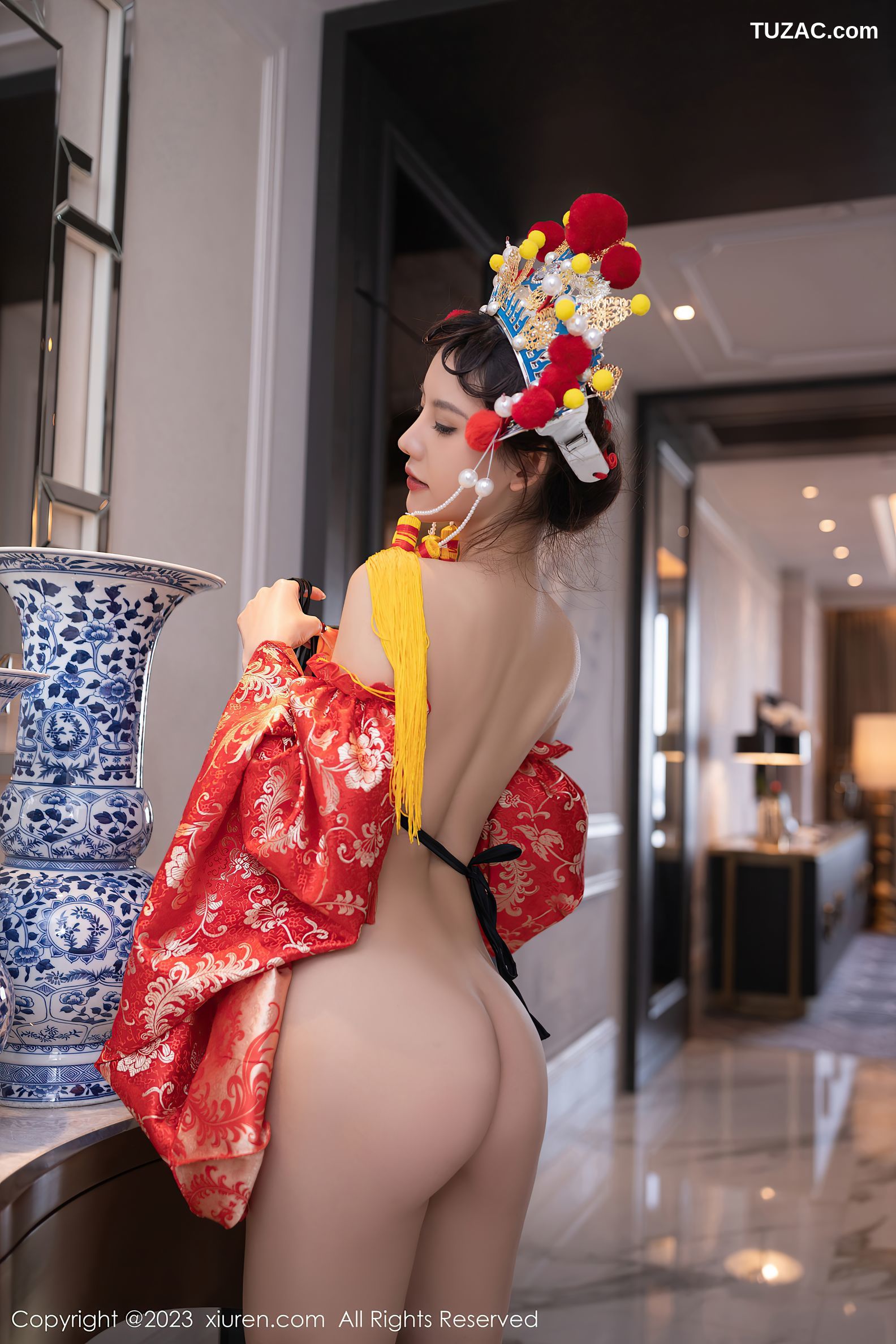 XiuRen秀人网-6308-就是阿朱啊-红肚兜花旦