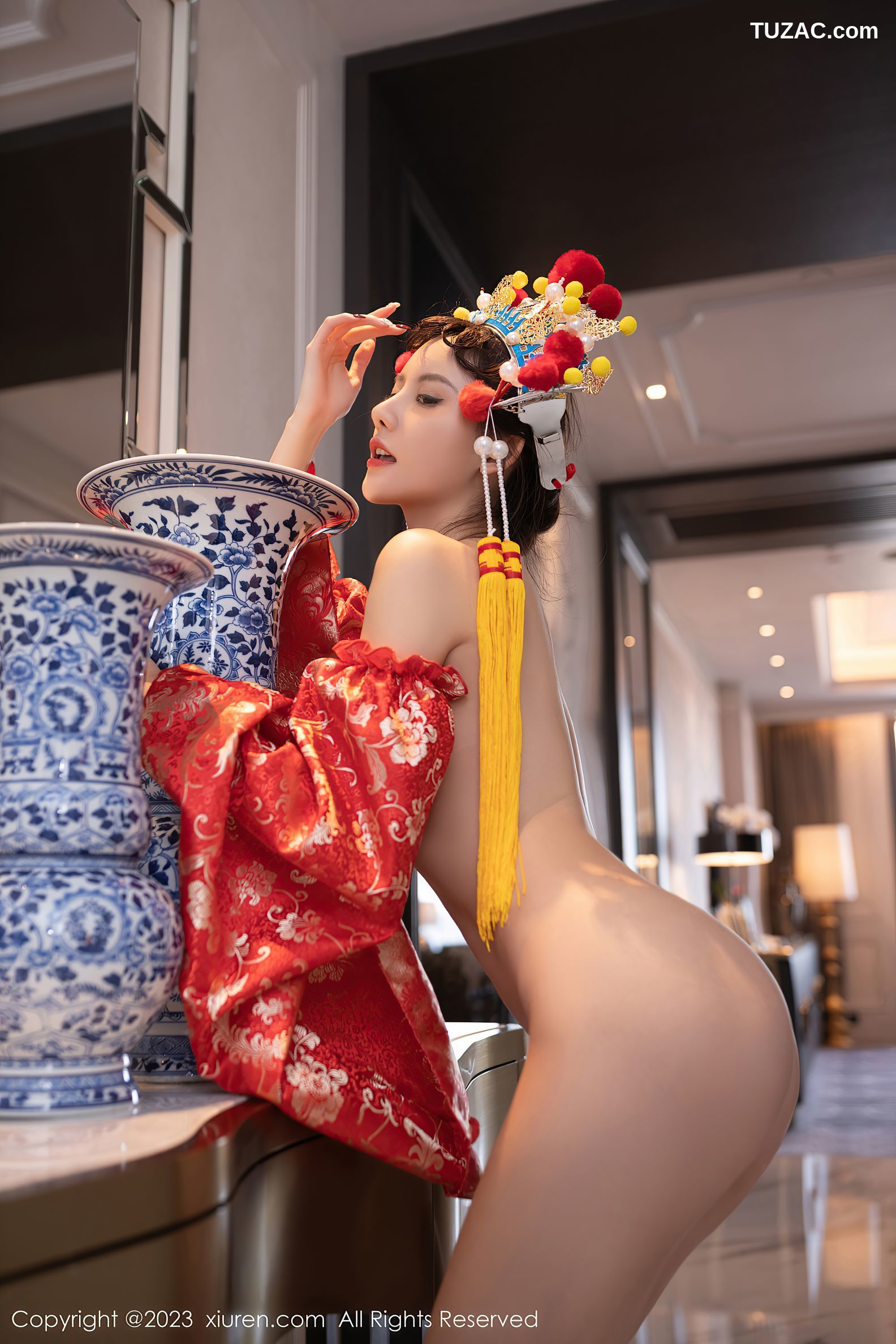 XiuRen秀人网-6308-就是阿朱啊-红肚兜花旦